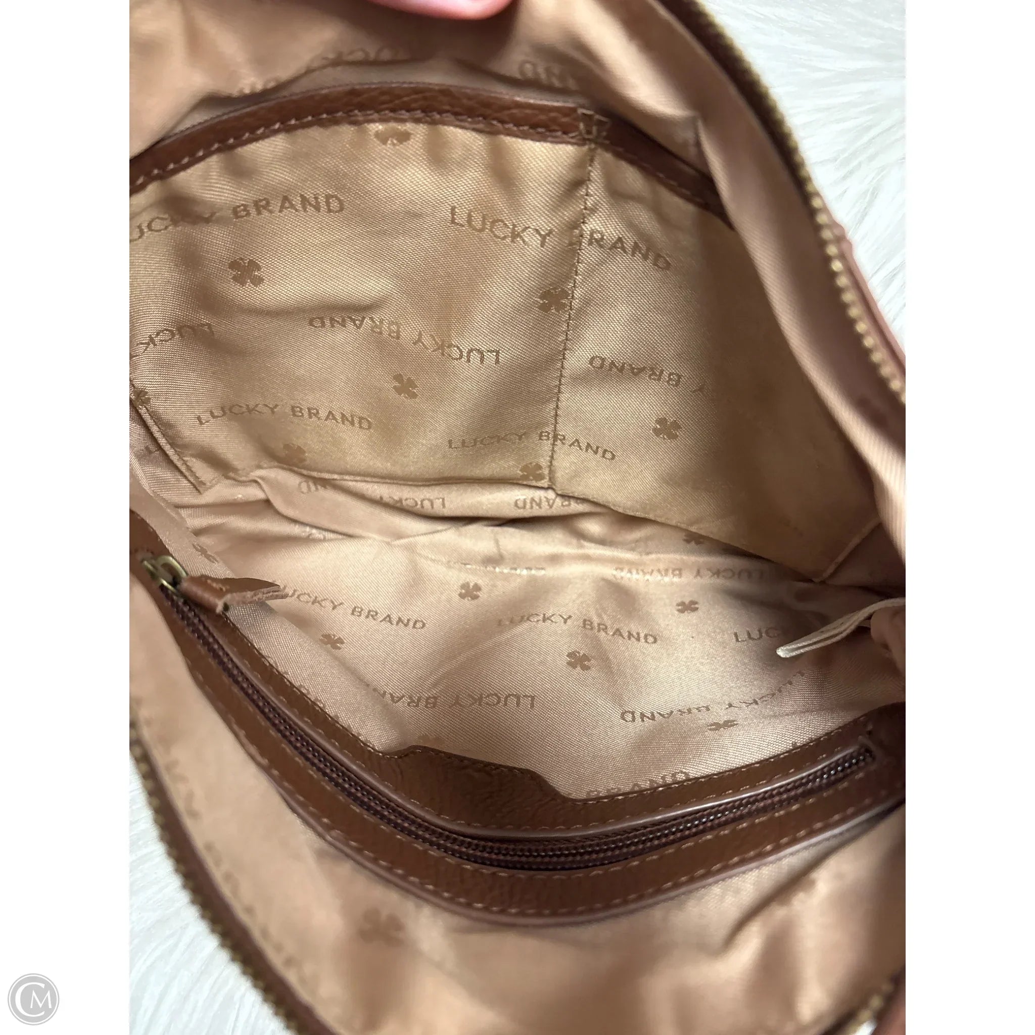 Crossbody Leather By Lucky Brand, Size: Medium