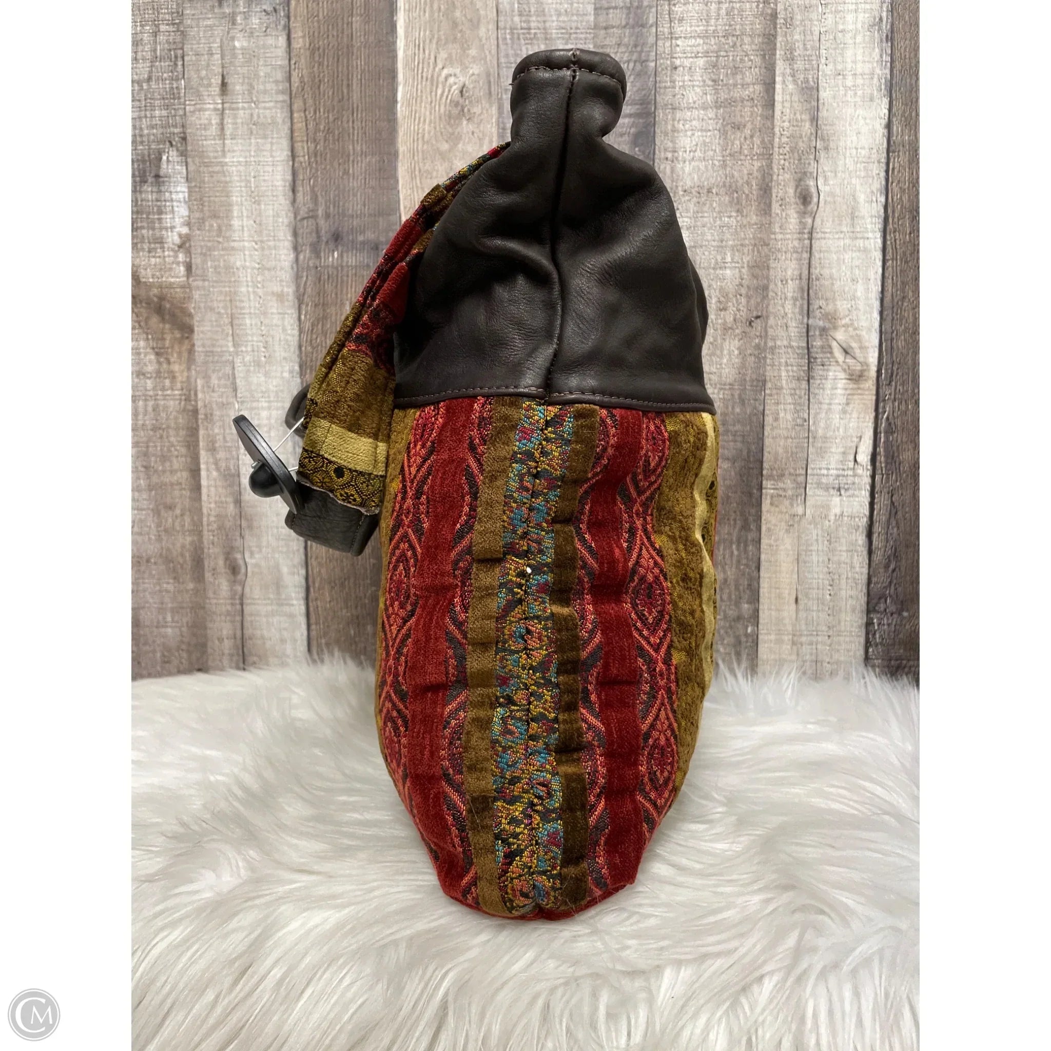 Handbag Leather By Cme, Size: Medium