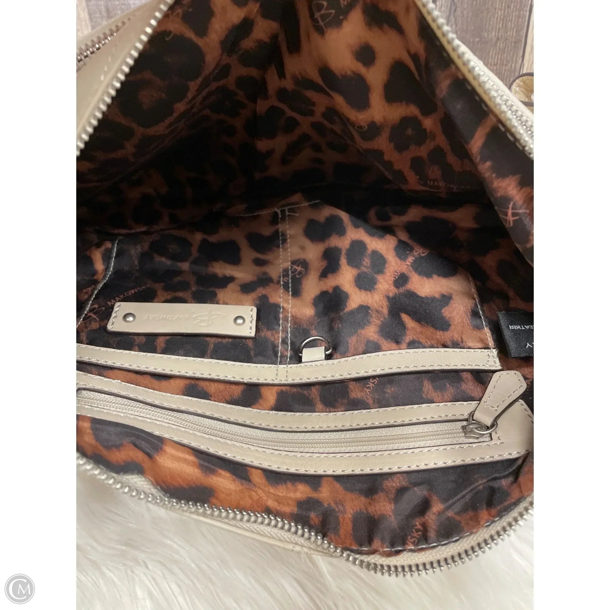 Handbag Leather By B. Makowsky, Size: Large