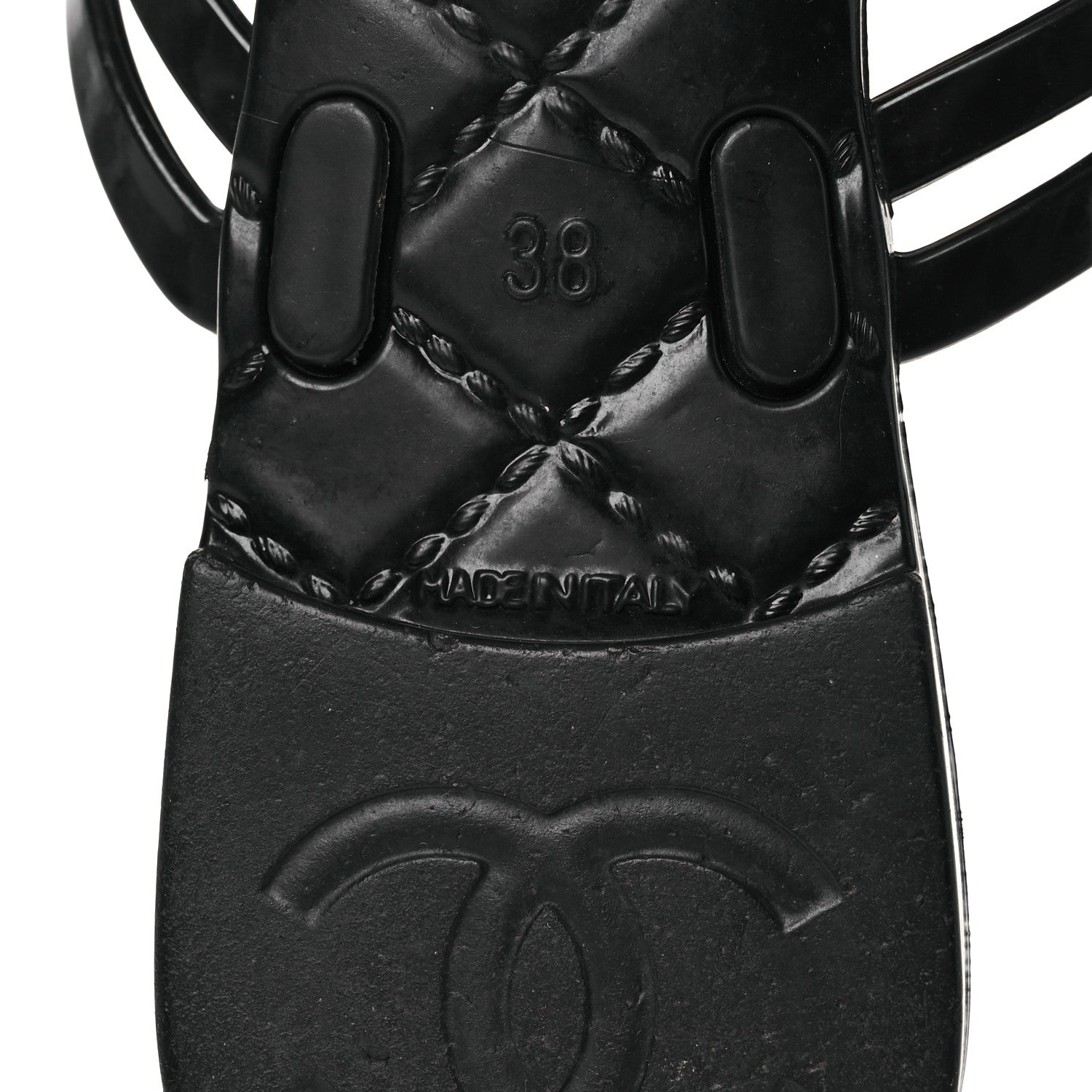 Jelly Camellia Thong Sandals 38 Black Ivory