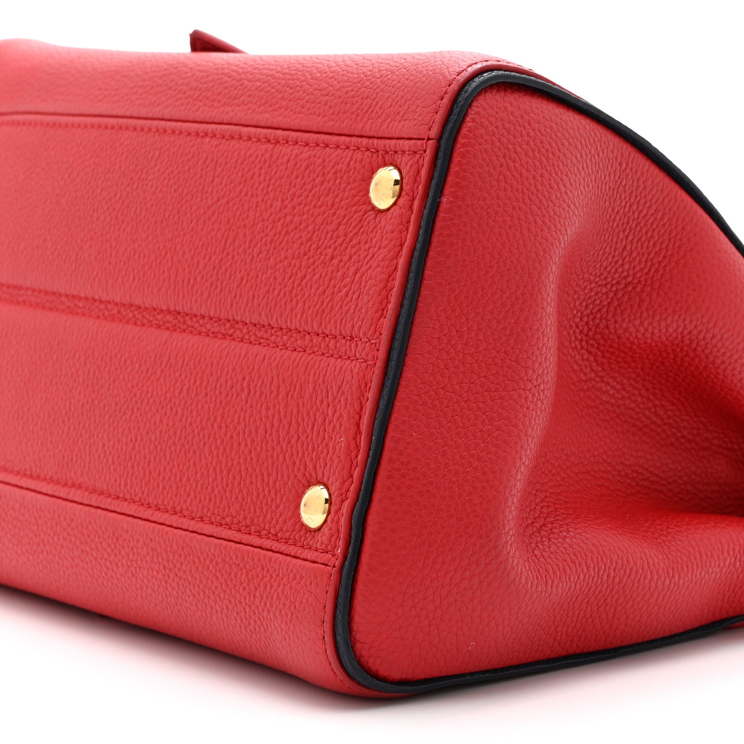Grained Calfskin Monogram Double V Rubis