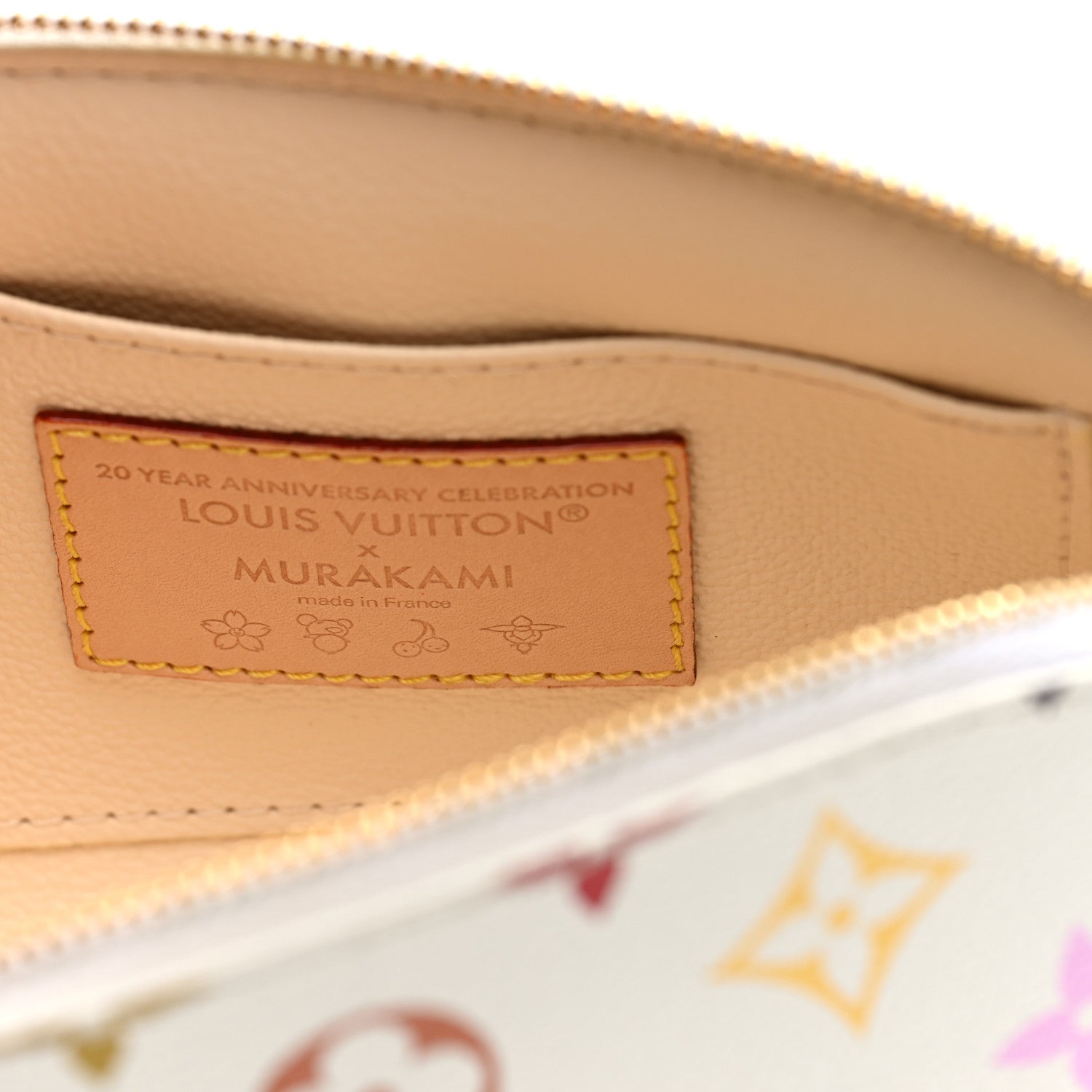 LV x TM Monogram Multicolor Cosmetic Pouch PM White