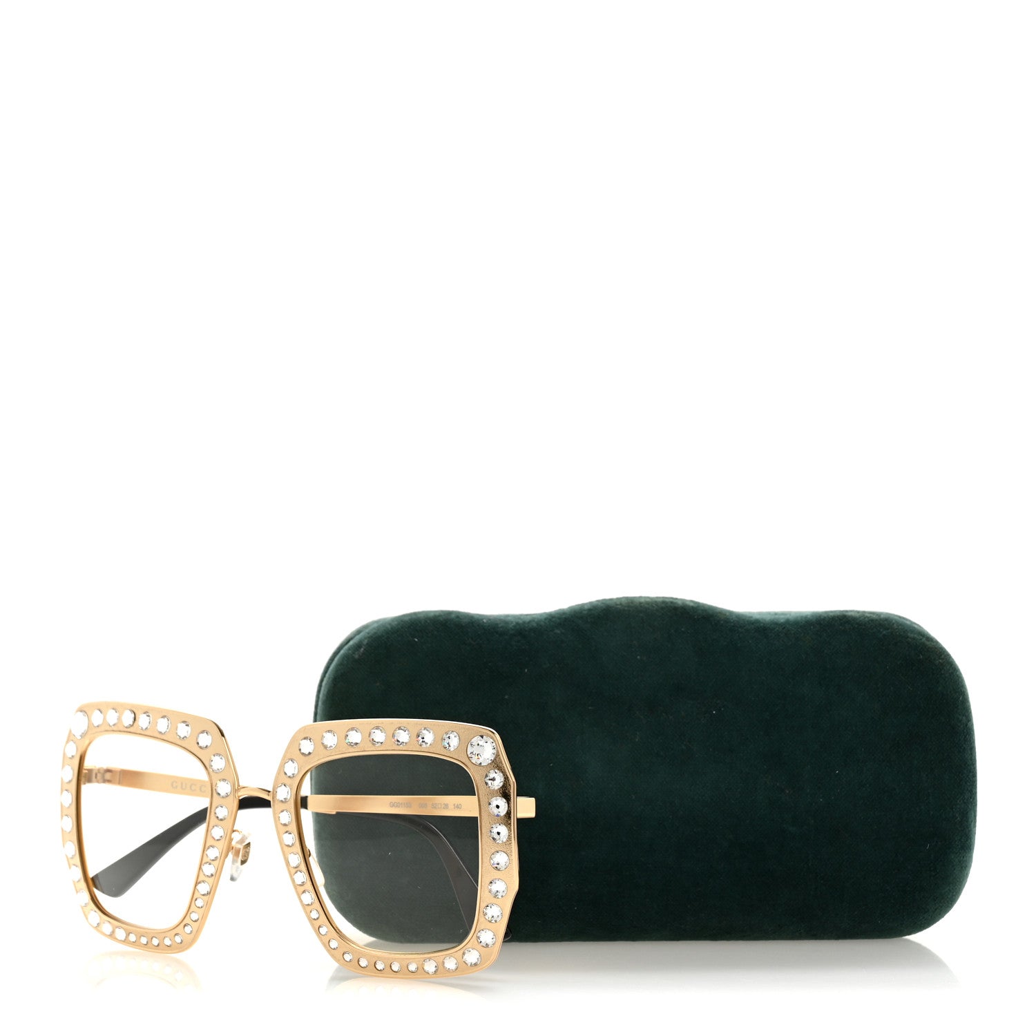 Metal Acetate Crystal Oversize GG0115S Eyeglasses Gold