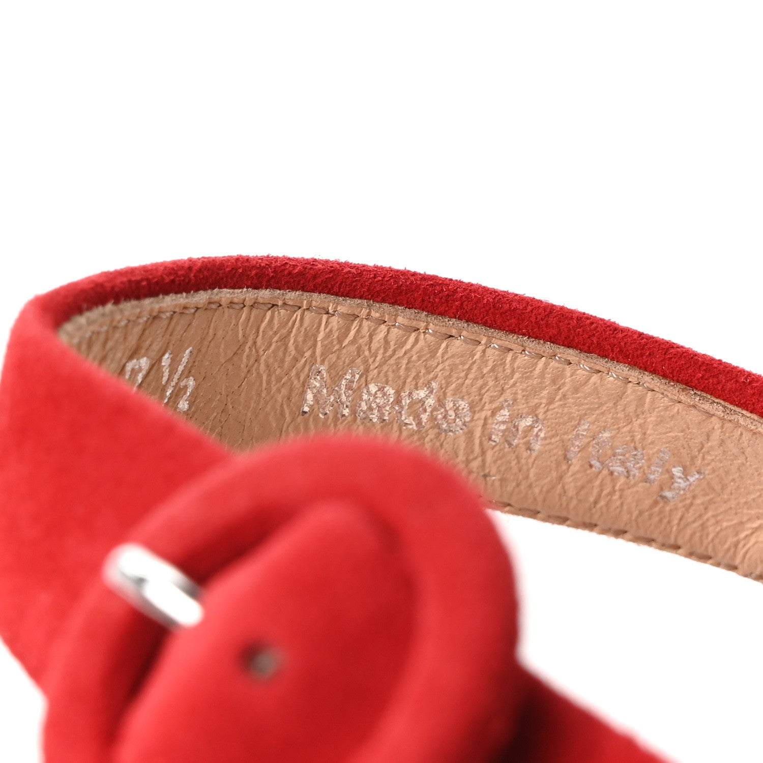 Camoscio Crisscross Platform 25/85mm Sandals 37.5 Red