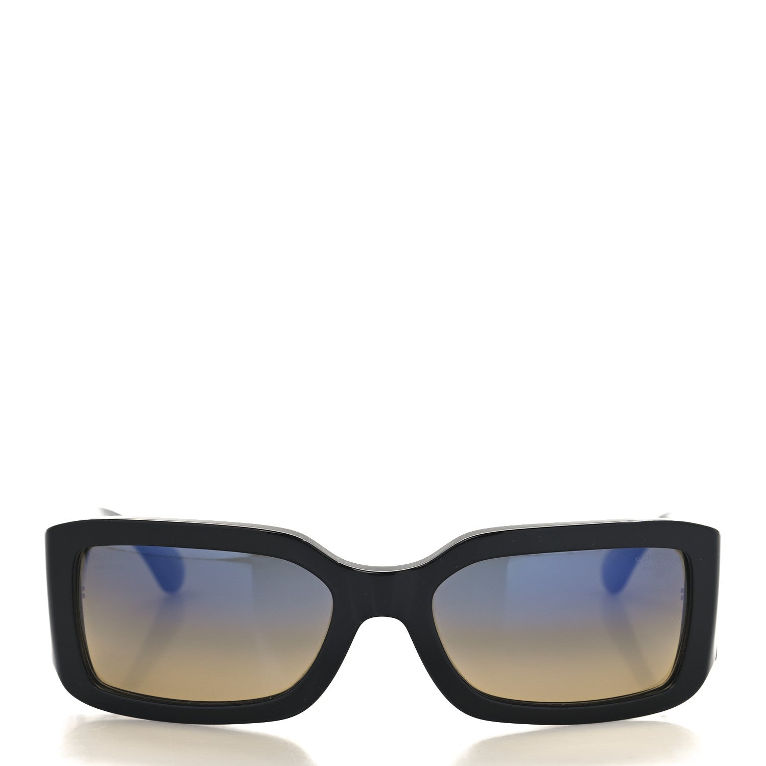 Acetate Polarized Rectangle Sunglasses 5526 Black