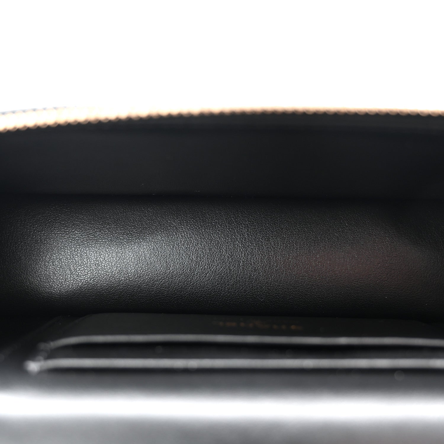 Caviar Quilted Top Handle Slim Vanity With Chain Black