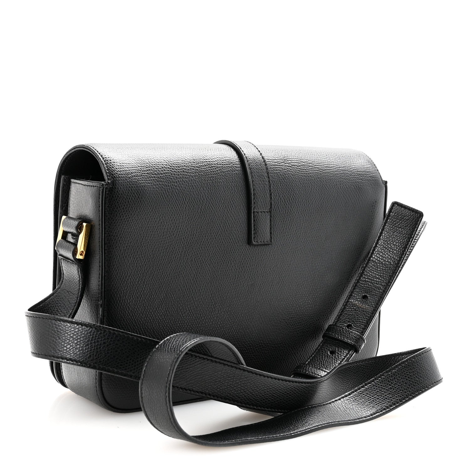 Textured Calfskin Medium Classic Monogram Universite Bag Black