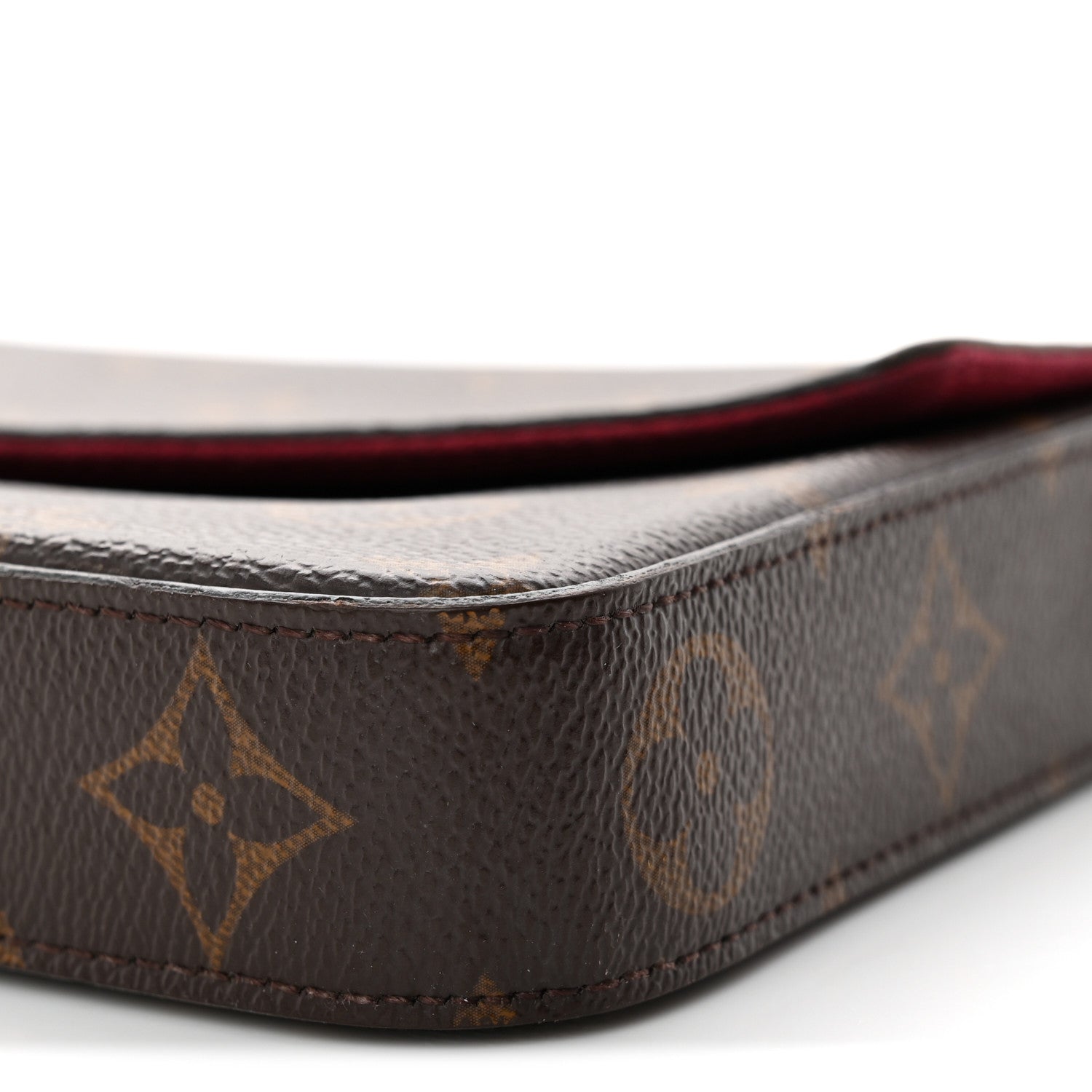 Monogram Pochette Felicie Chain Wallet Fuchsia