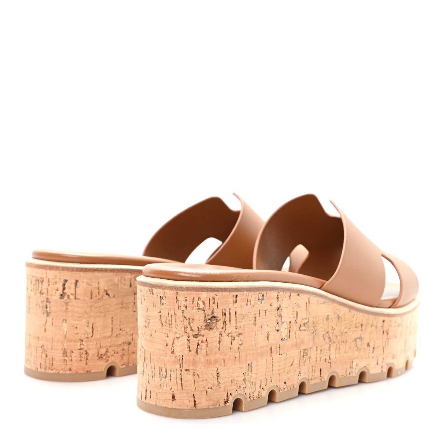 Calfskin Cork Eze 30 Sandals 38 Marron Glaise