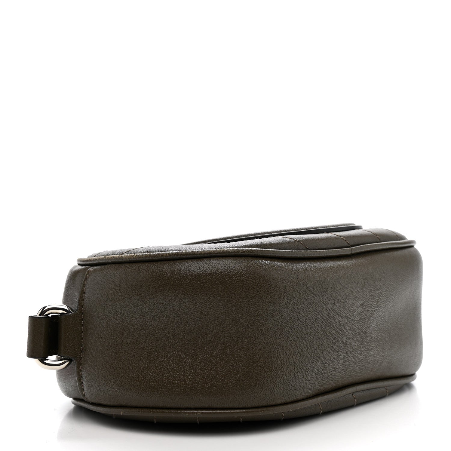 Sakai Be Green Calfskin Diagonal Stitched Mini Blondie Shoulder Bag Craclet Brown