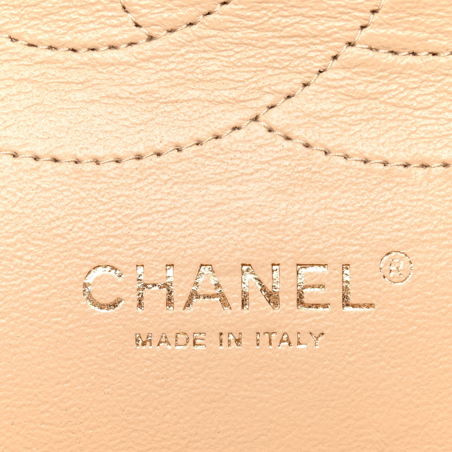 Caviar Quilted Jumbo Double Flap Light Beige