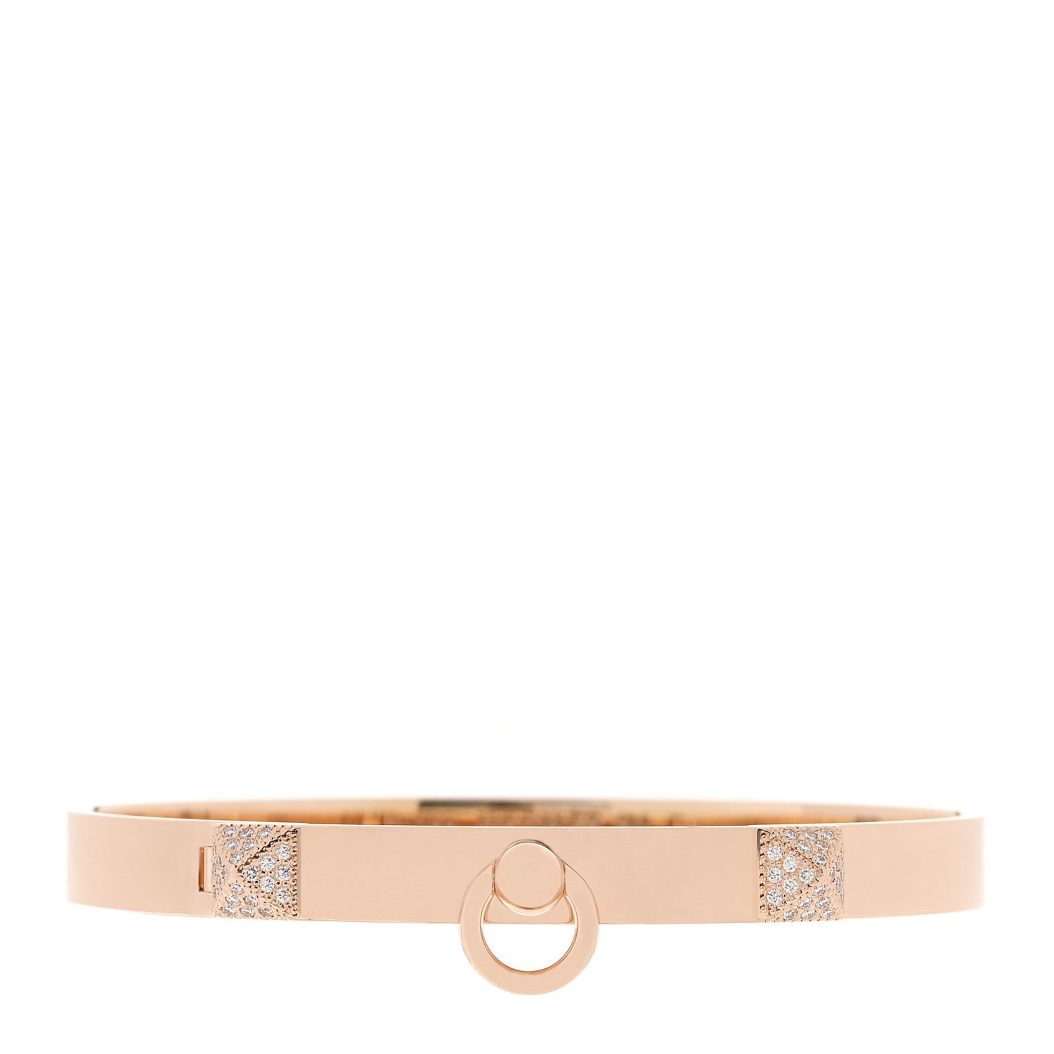 18K Rose Gold Diamond PM Collier De Chien Bracelet SH