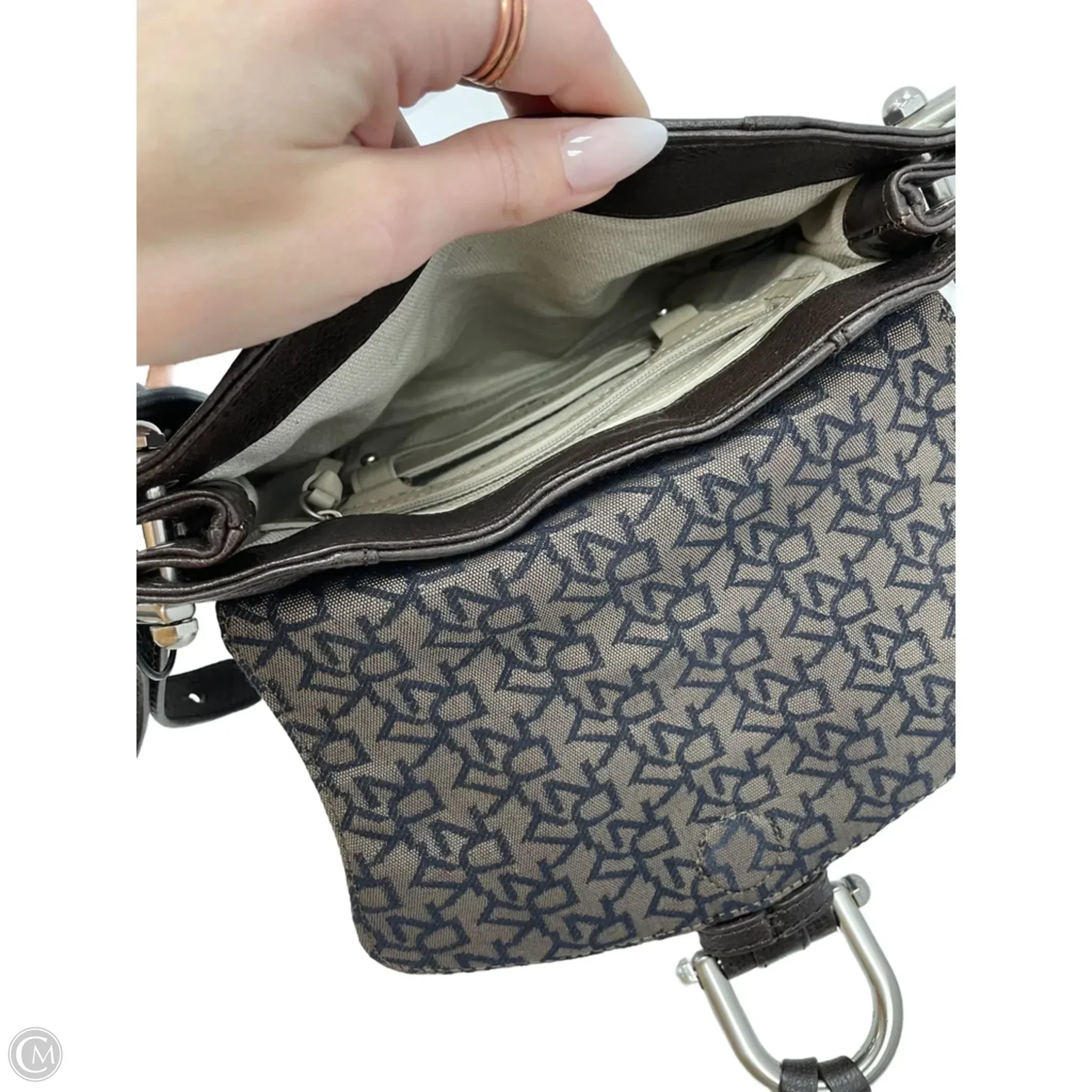 Crossbody Leather By Dkny, Size: Medium