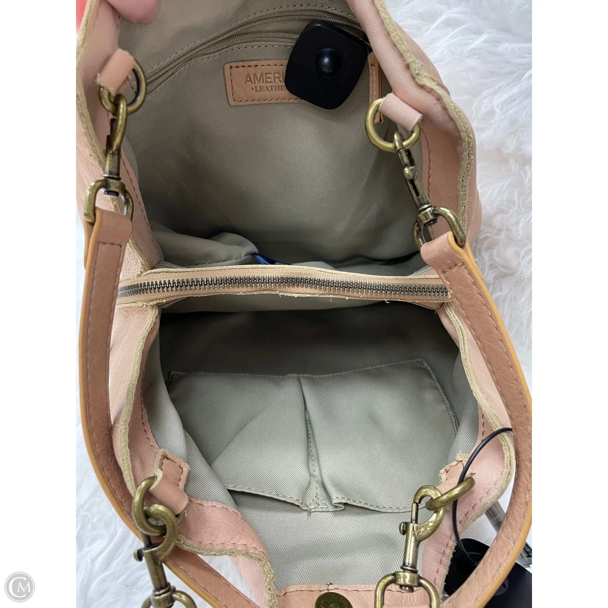 Handbag Leather By Clothes Mentor, Size: Medium