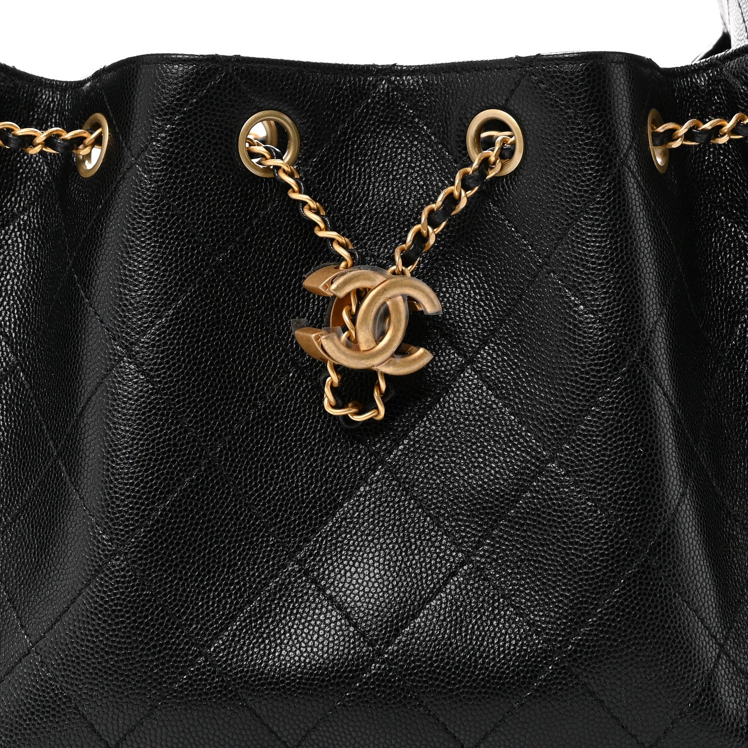 Caviar Quilted Small Chanel 25 Handbag Black