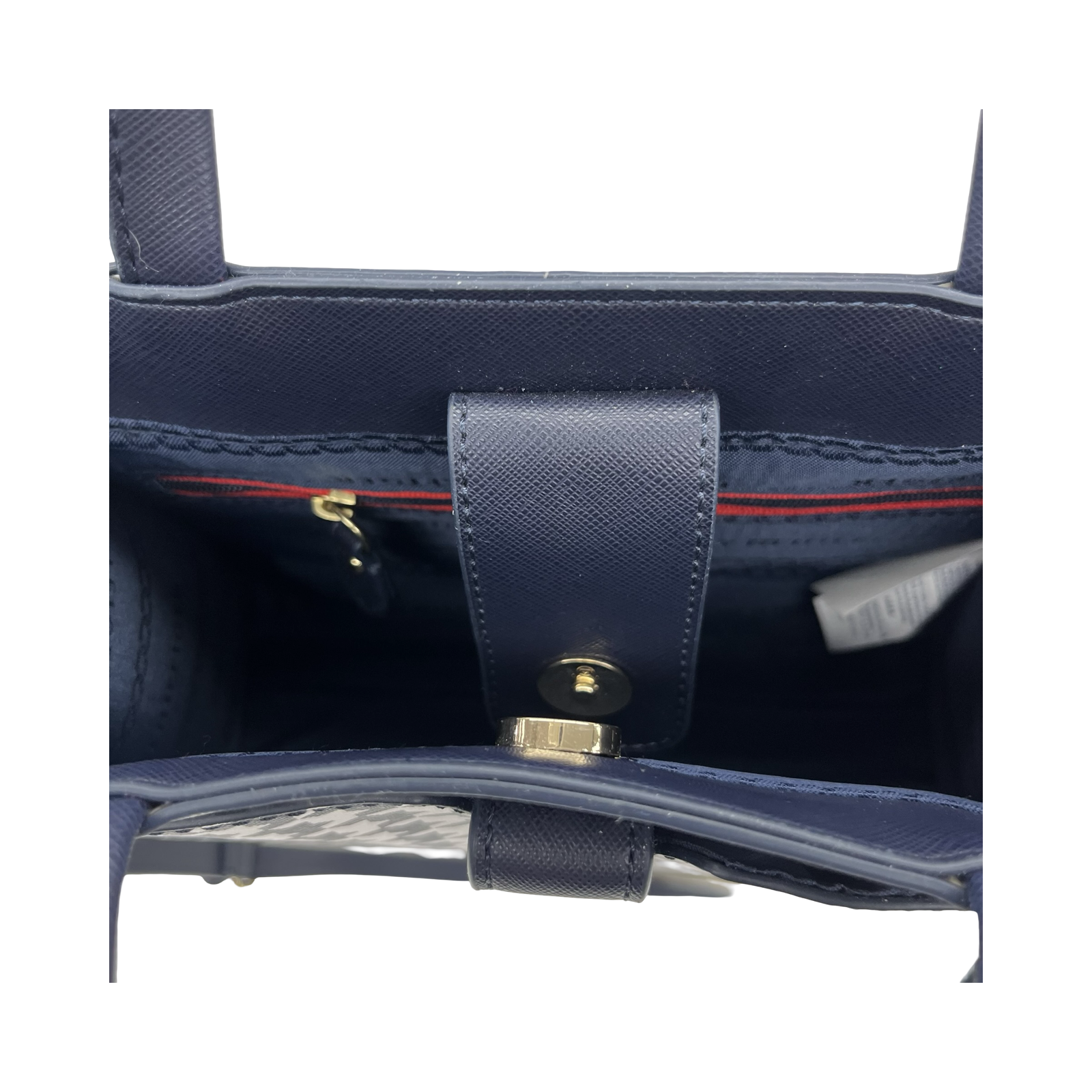 Handbag By Tommy Hilfiger In Blue & White, Size:Medium
