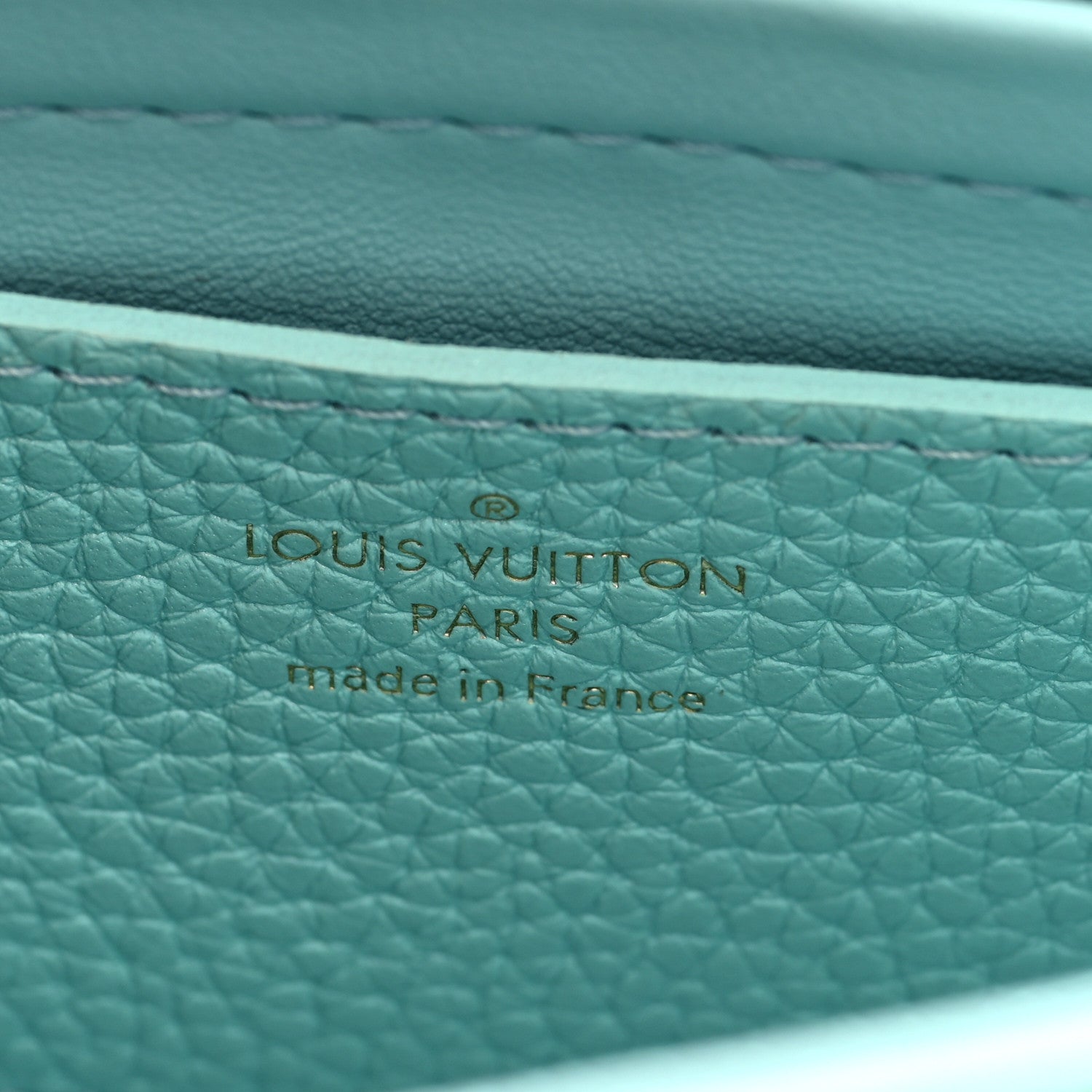 Iridescent Grained Calfskin Summer Splash Twist MM Blue
