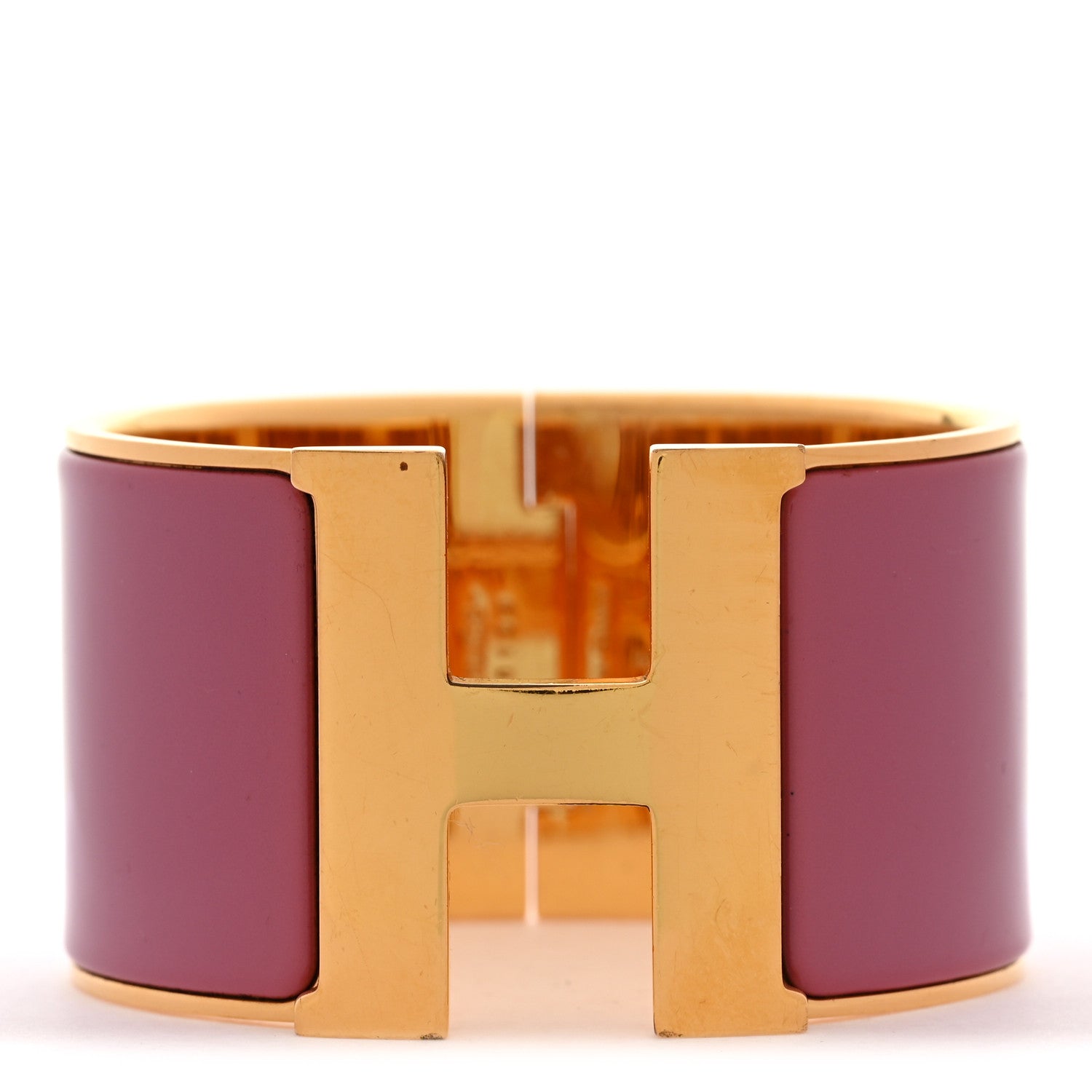 Enamel Extra Wide Clic Clac H Bracelet PM Rose Velours