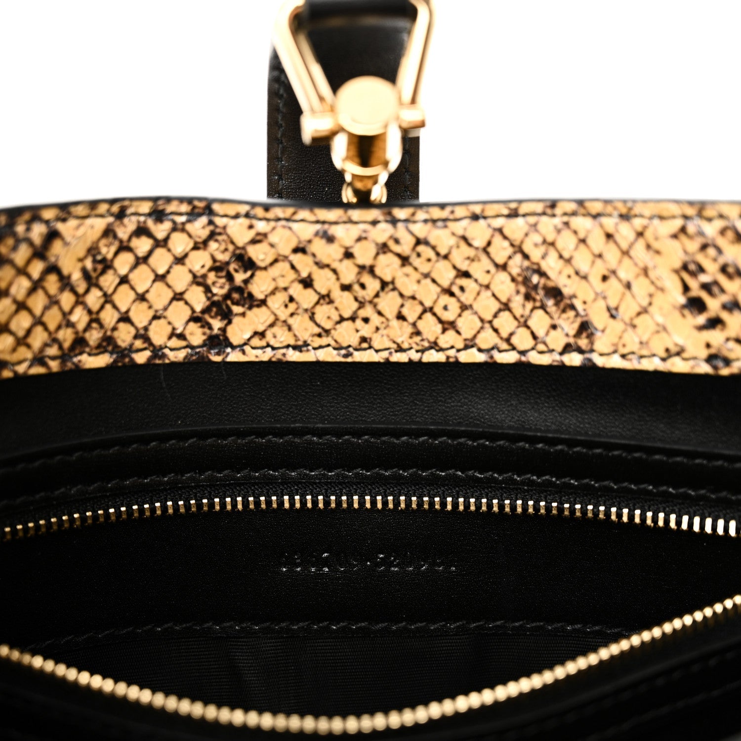 Snakeskin Calfskin Small Jackie 1961 Hobo Beige Black