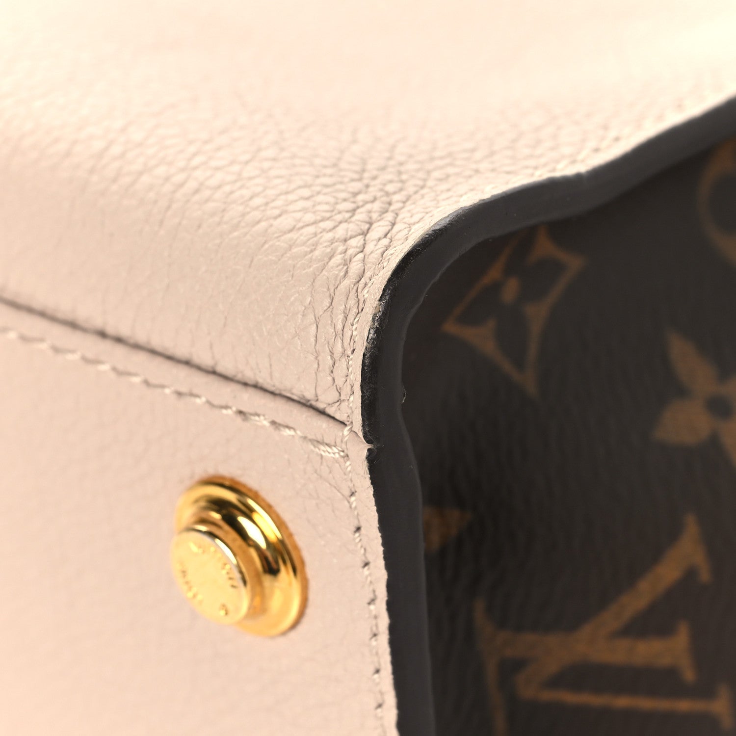 Calfskin Monogram On My Side PM Greige