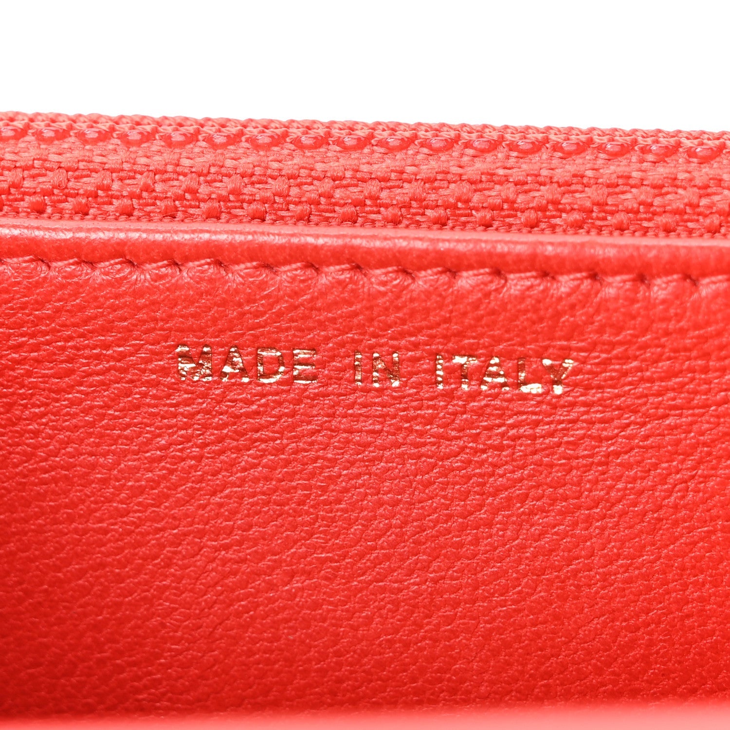 Lambskin Quilted Wallet On Chain WOC Red