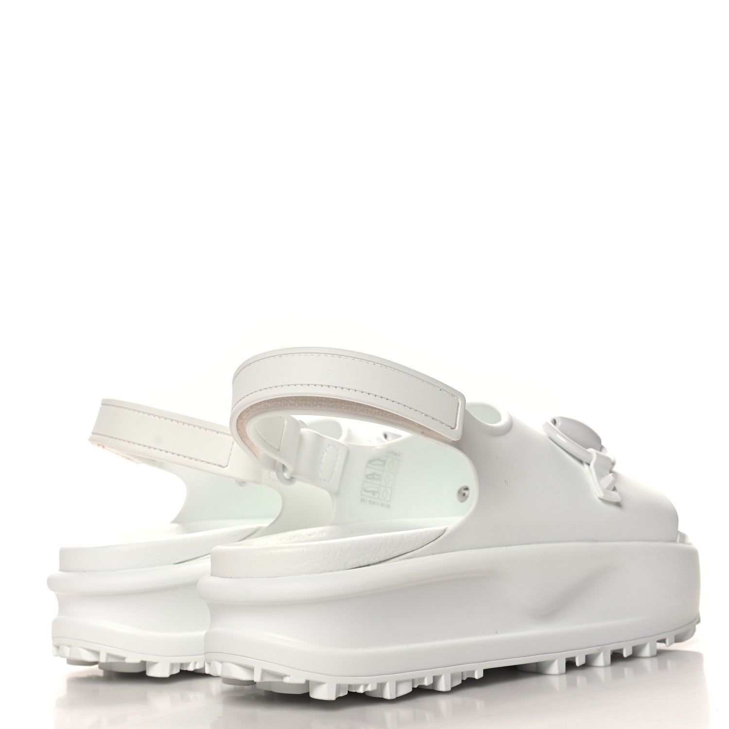 Soft Rubber Horsebit Touch Womens Strapped Sandals 37 Great White