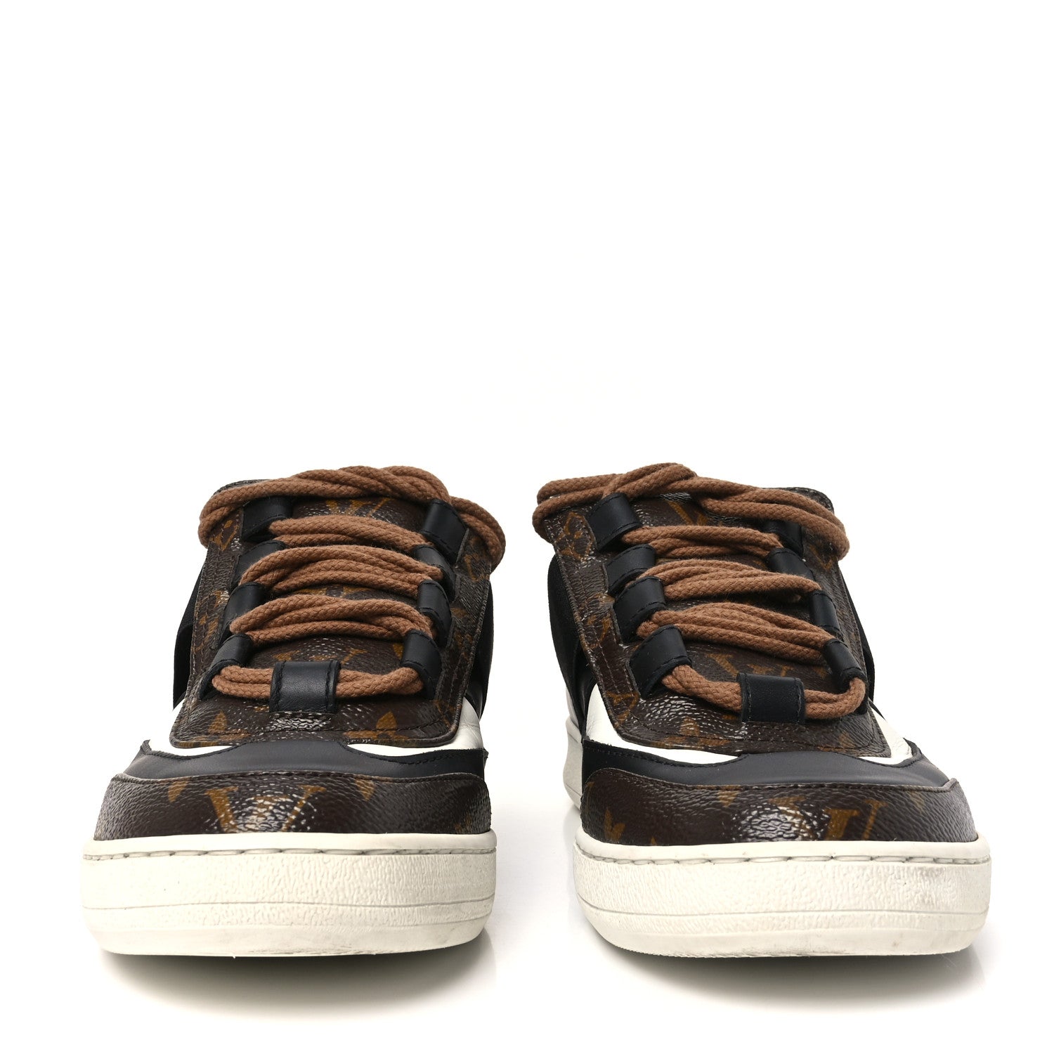 Monogram Calfskin Lous Sneakers 39 Black