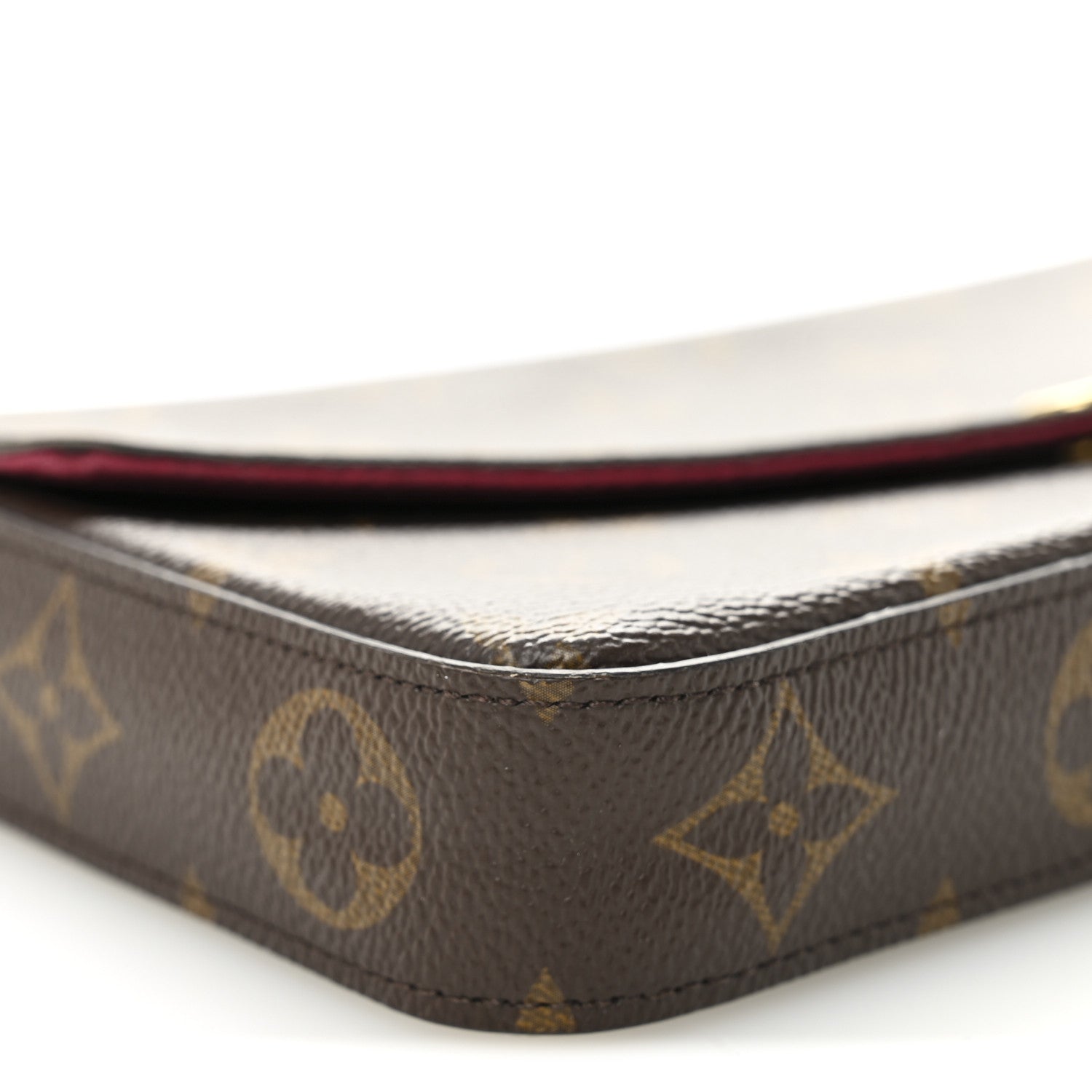 Monogram Pochette Felicie Chain Wallet Fuchsia