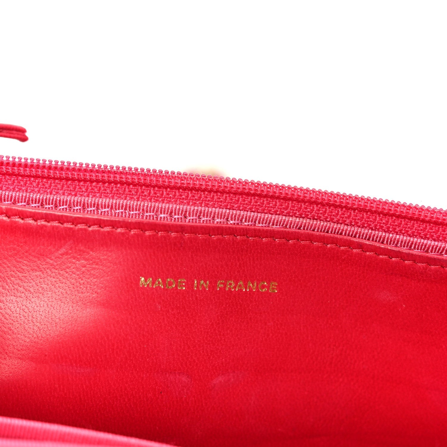 Lambskin Micro Quilted Wallet On Chain WOC Fuchsia