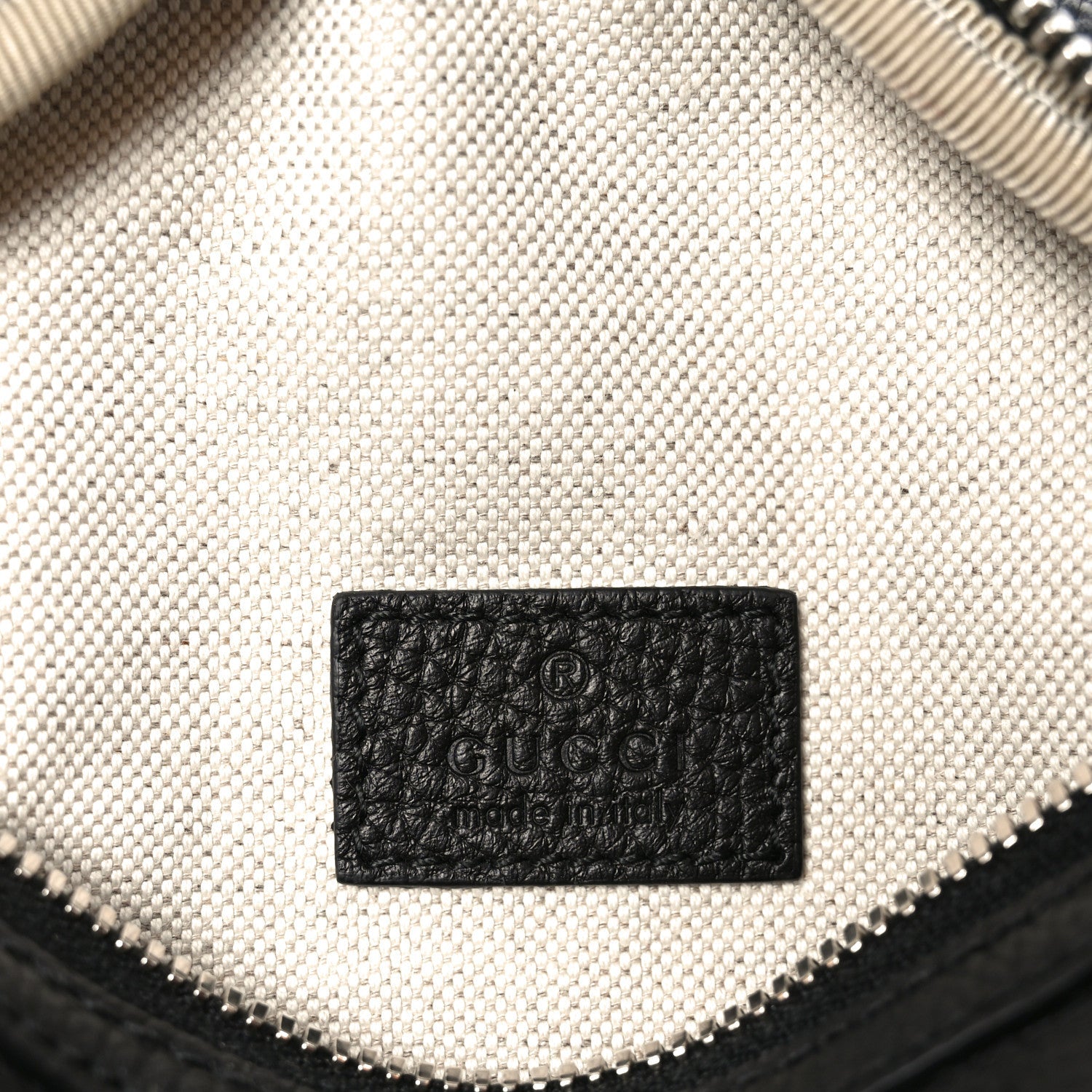 Piuma Calfskin Jumbo GG Embossed Small Belt Bag Black