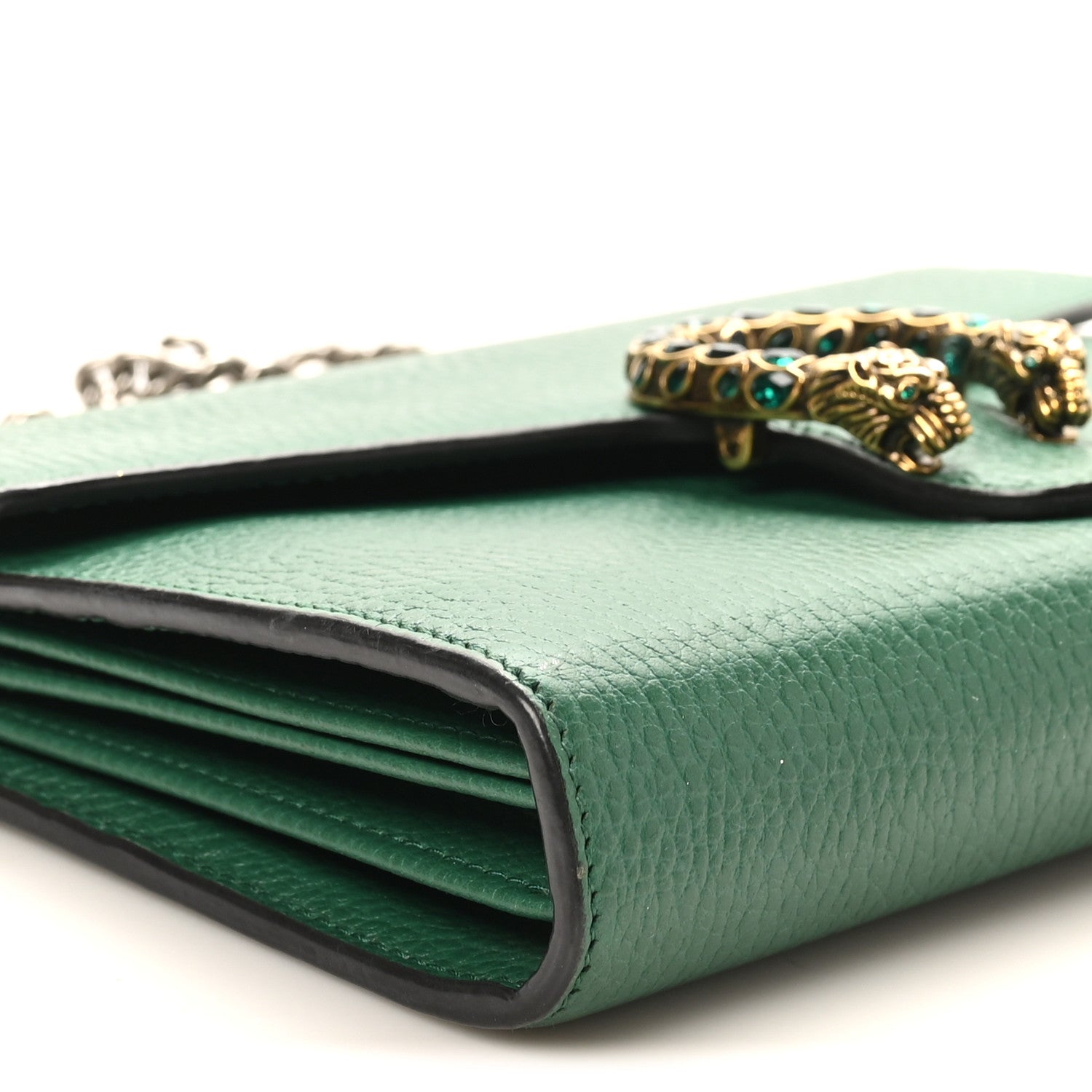 Calfskin Mini Dionysus Chain Wallet Emerald