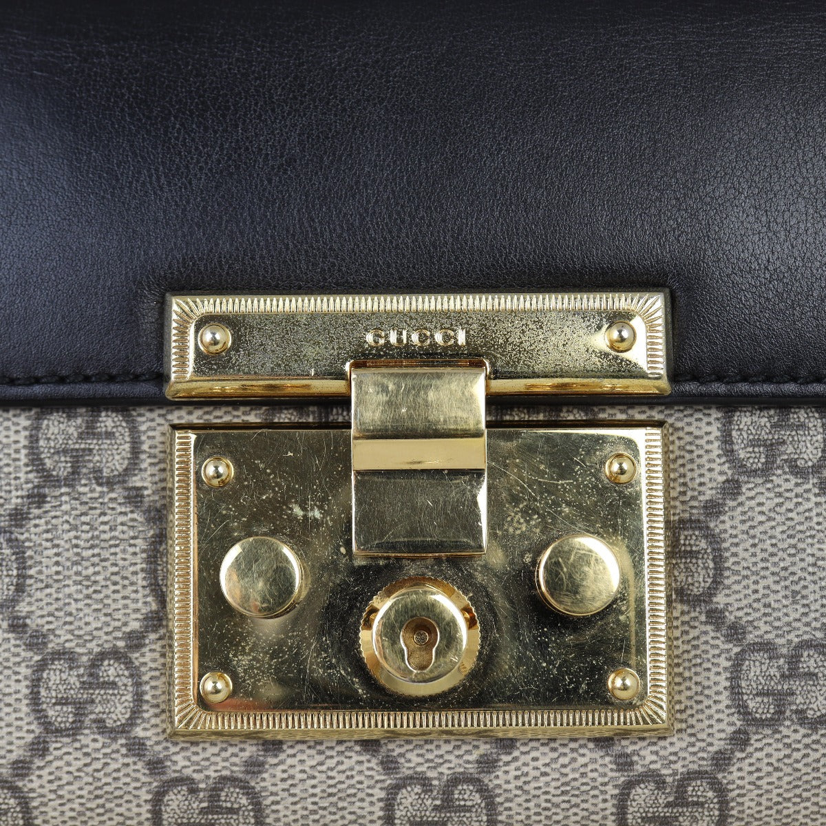 Gucci GG Supreme Padlock Small Shoulder Bag