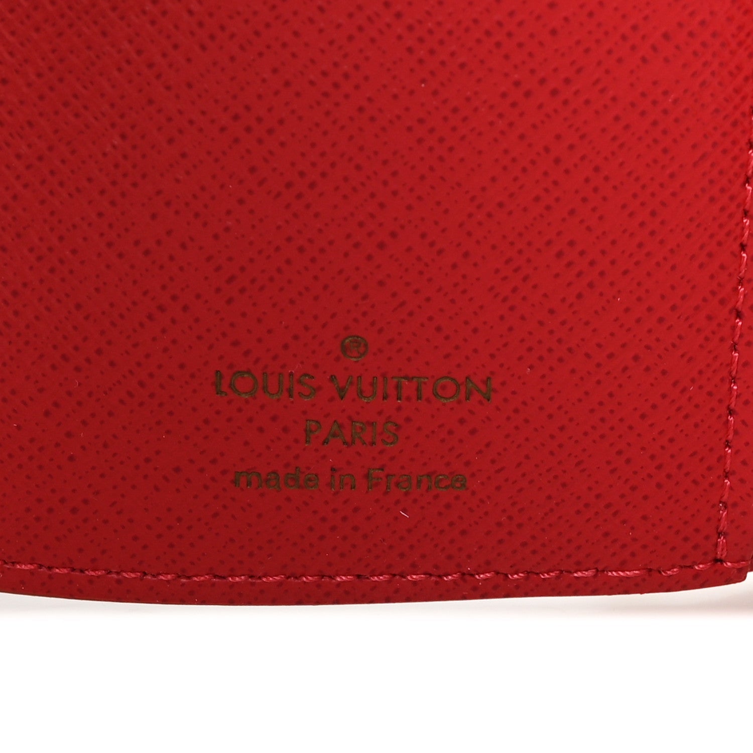 Damier Ebene Studded Victorine Wallet Cherry