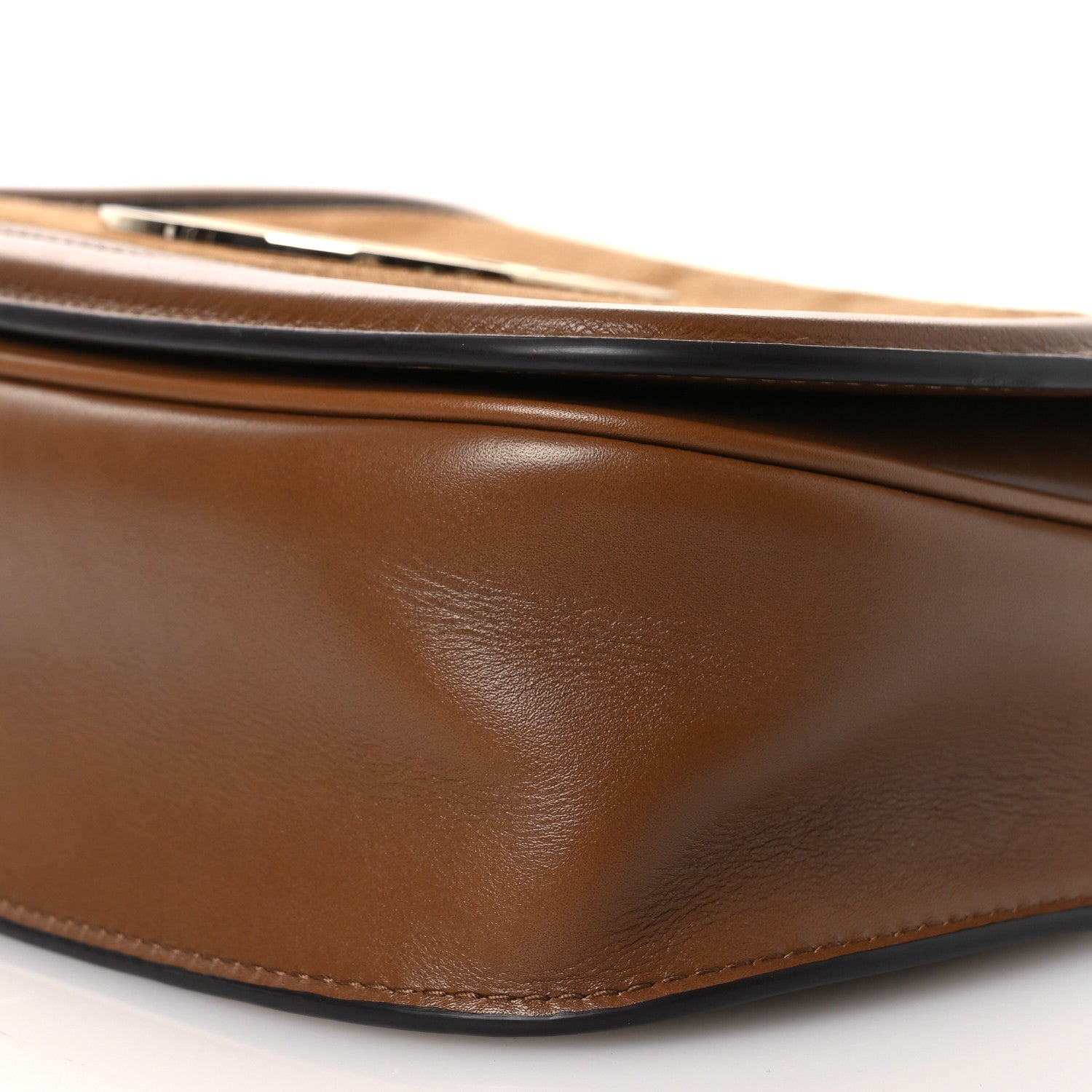 Suede Calfskin Blondie Medium Shoulder Bag Light Brown