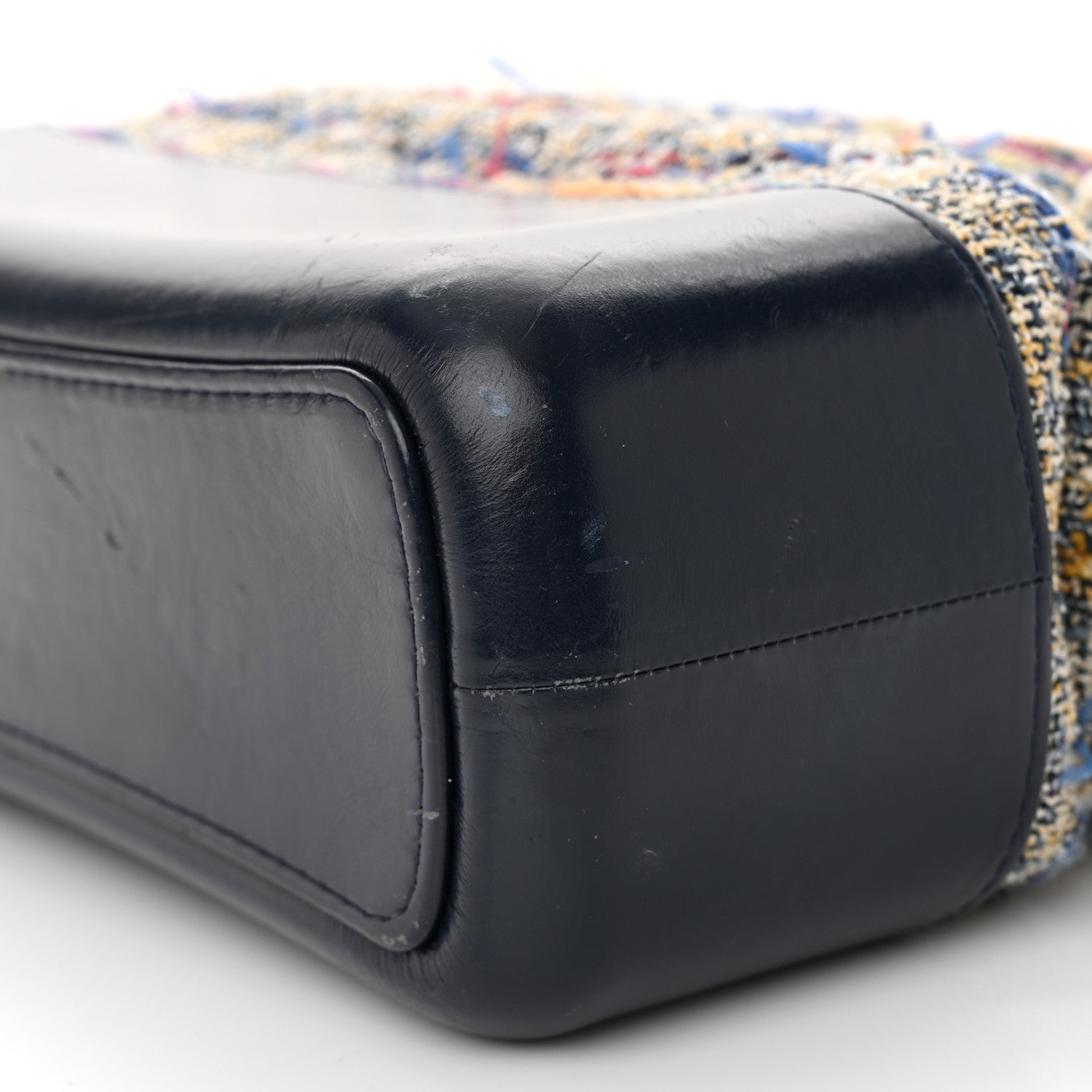 Tweed Calfskin Quilted Medium Gabrielle Hobo Navy