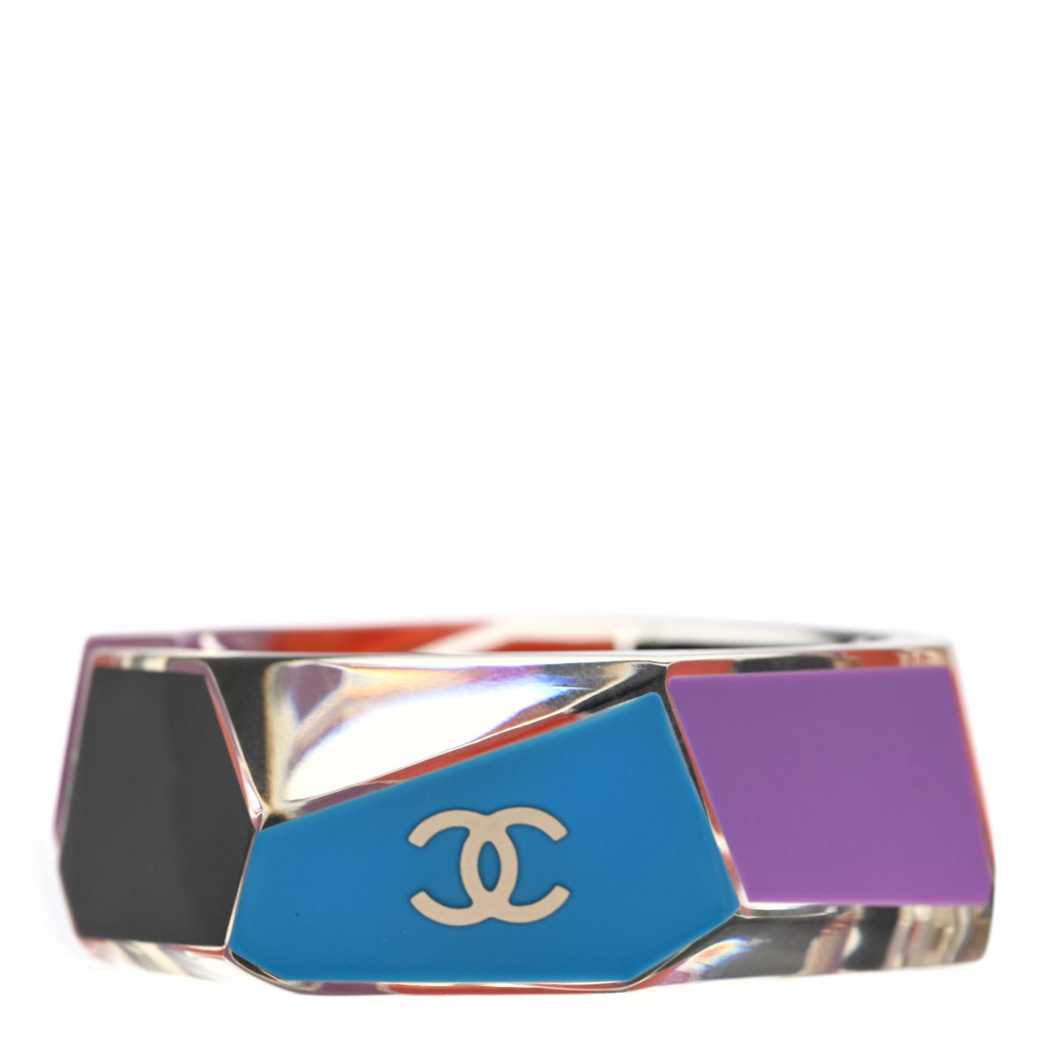 Resin Geometric CC Cuff Multicolor