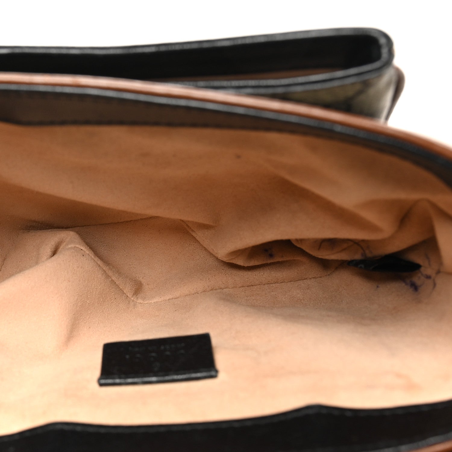 GG Supreme Monogram New Sakai Lux Calfskin Mini Padlock Flap Pocket Shoulder Bag Beige Ebony Black Cuir