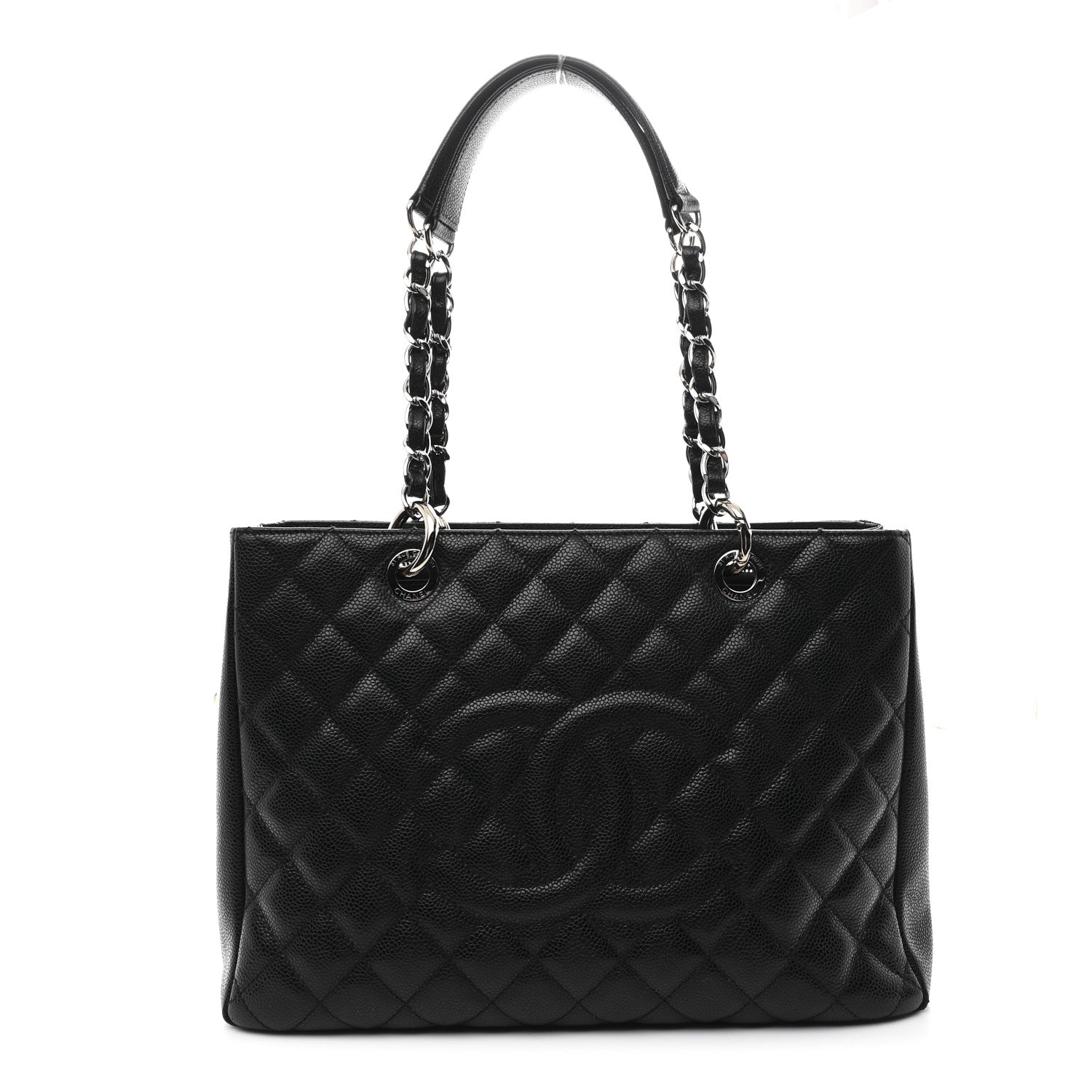 Caviar Quilted Grand Shopping Tote GST Black