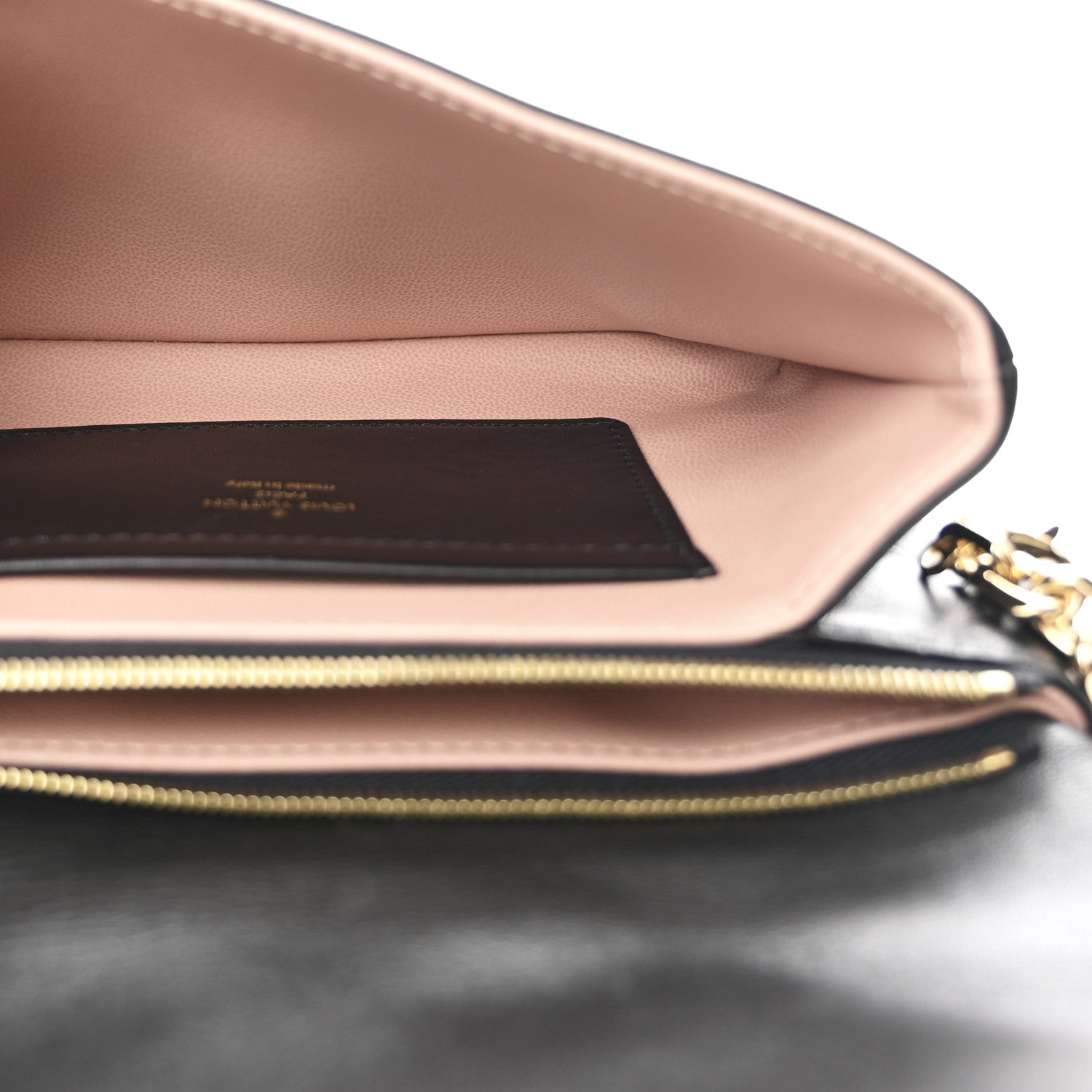 Lambskin Embossed Monogram Pochette Coussin Black