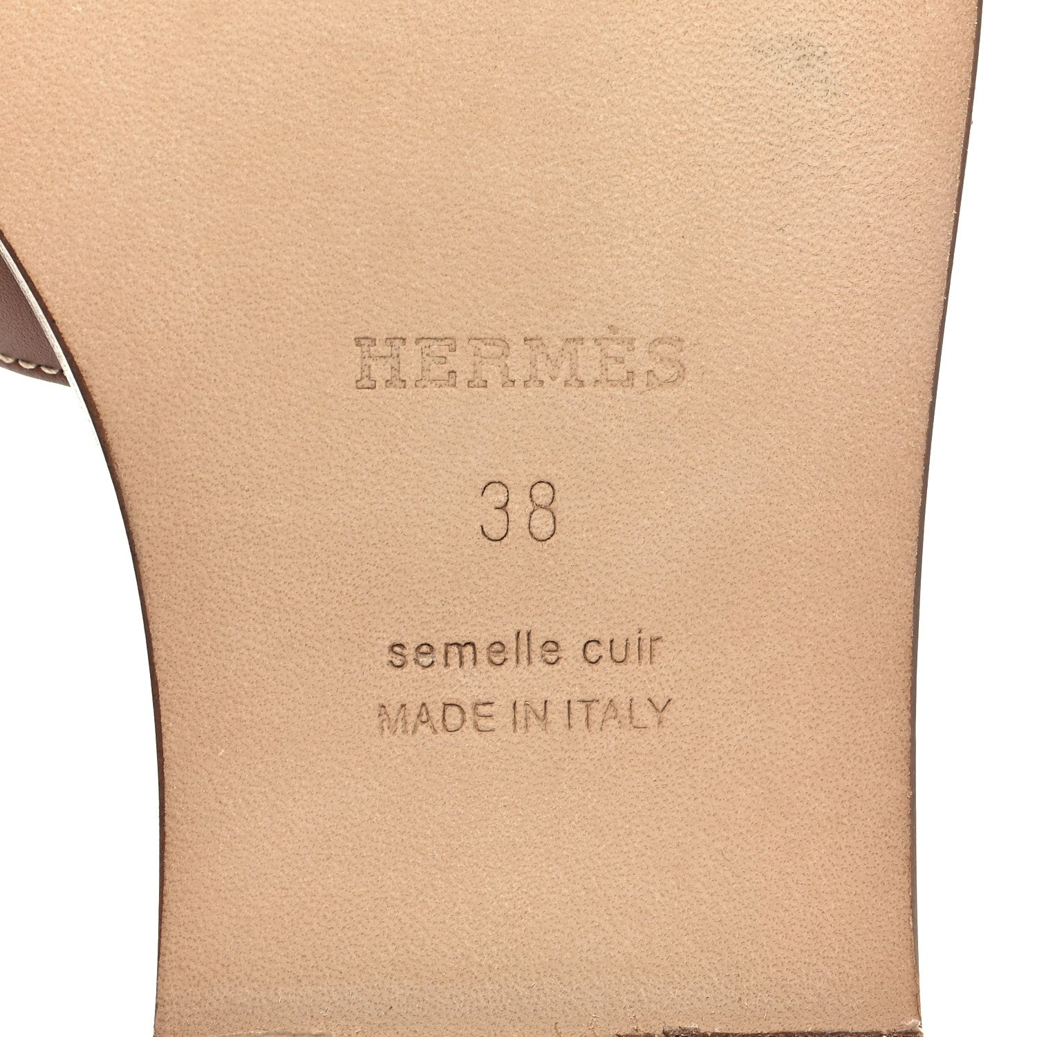 Box Calfskin Oran Sandals 38 Gold