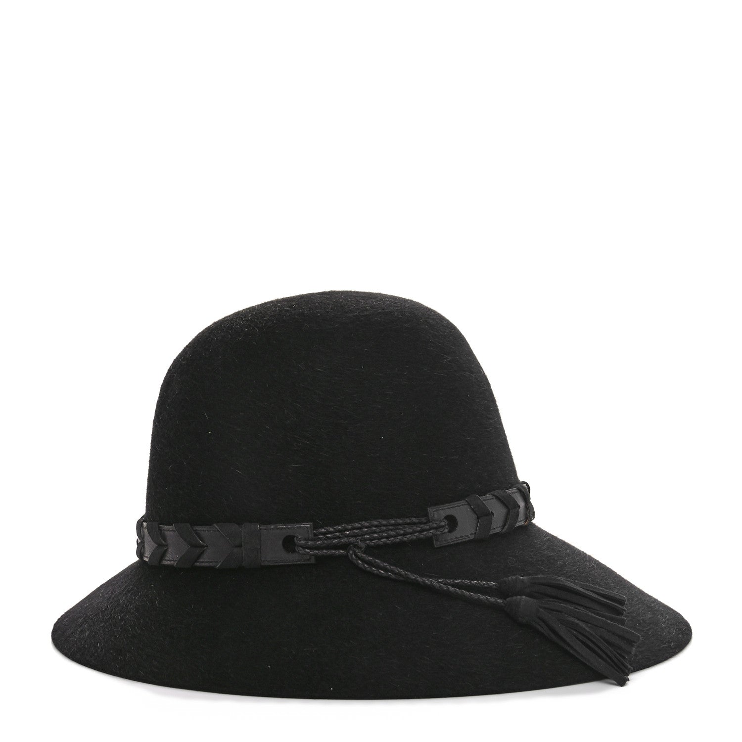 Rabbit Felt Lambskin Hat 58 Black