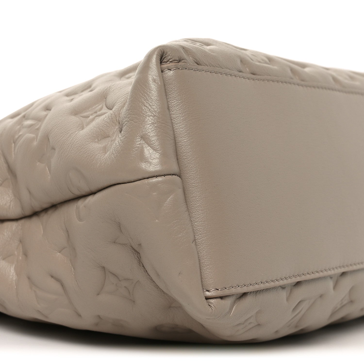 Lambskin Embossed Monogram Coussin Hobo MM Galet