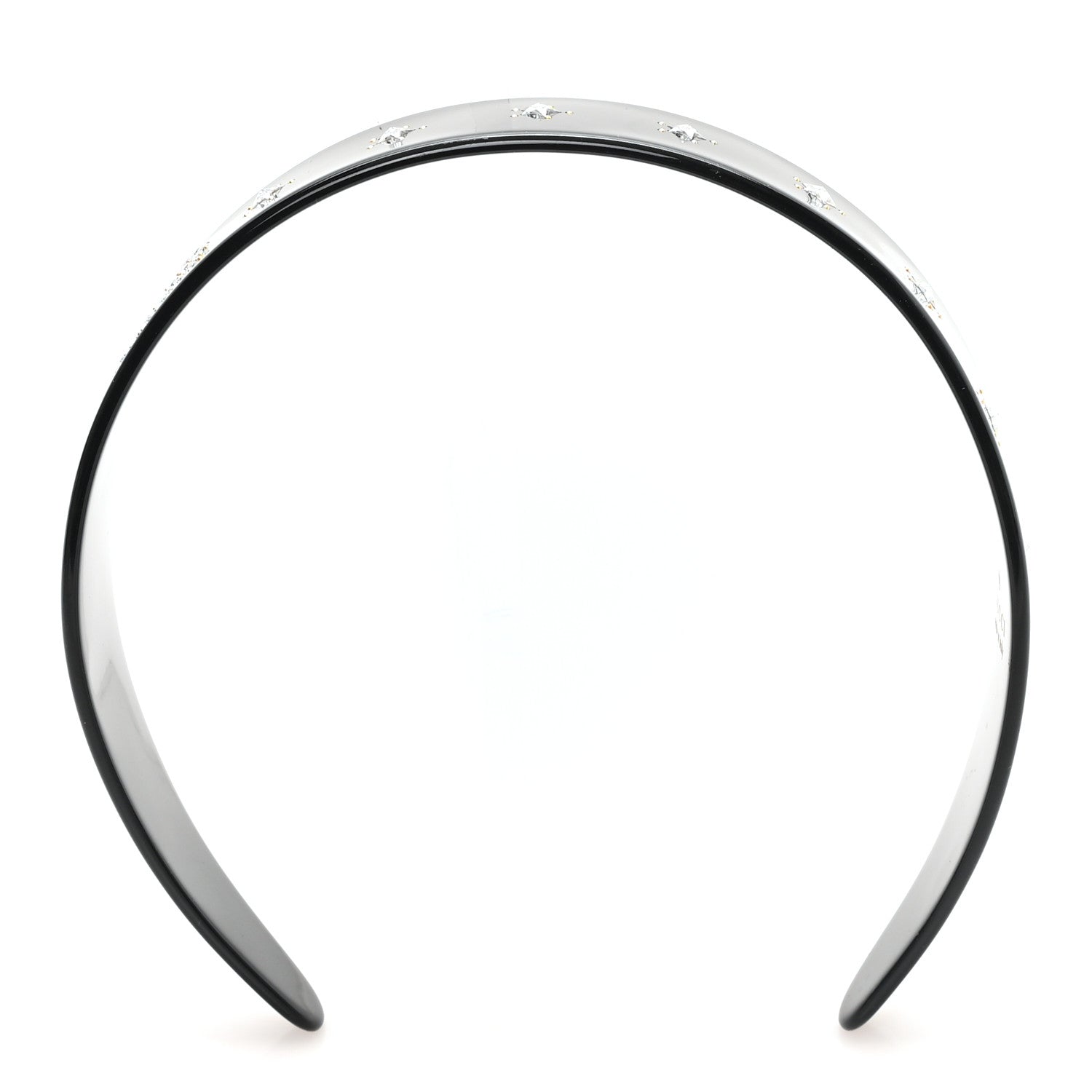 Resin Crystal Interlocking G Headband Black