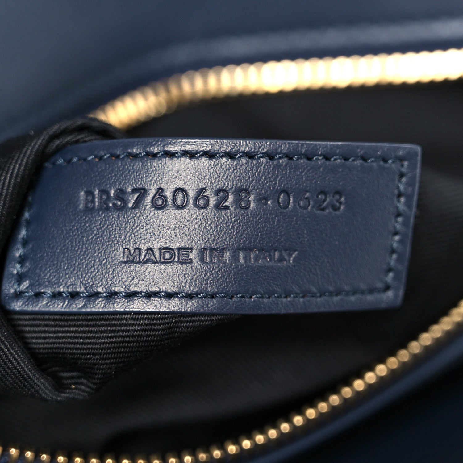 Lambskin Quilted Le Maillon Satchel Marine