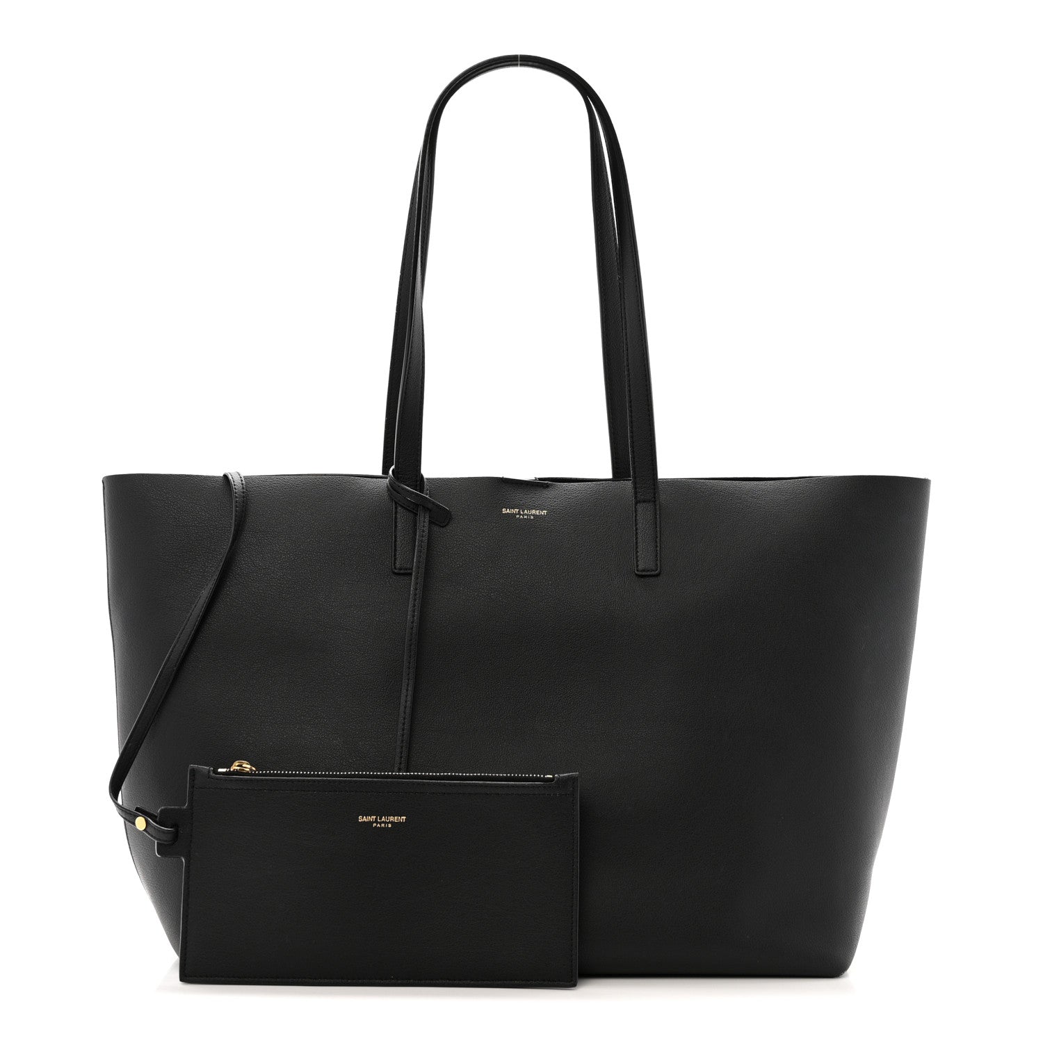 Calfskin Large Shopping Tote Black