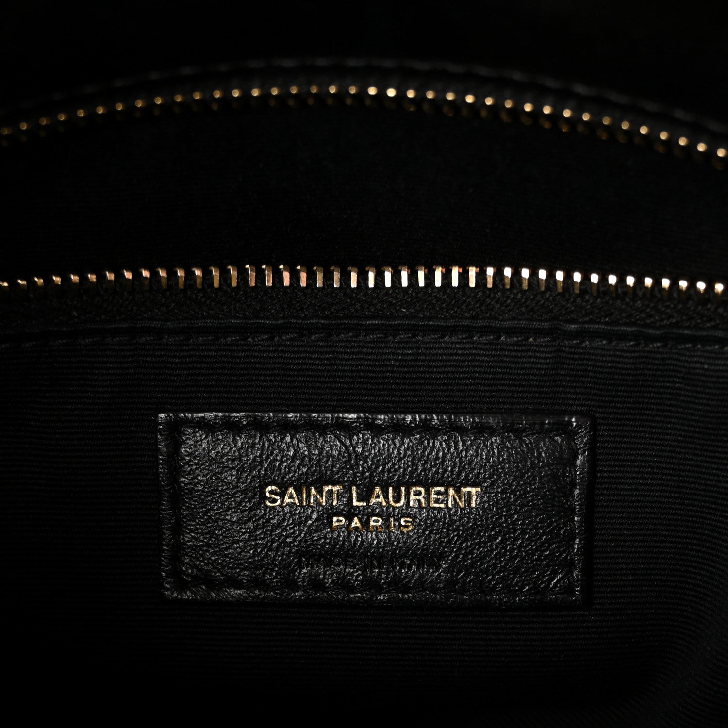 Lambskin Quilted Small Loulou Puffer Monogram Chain Satchel Black