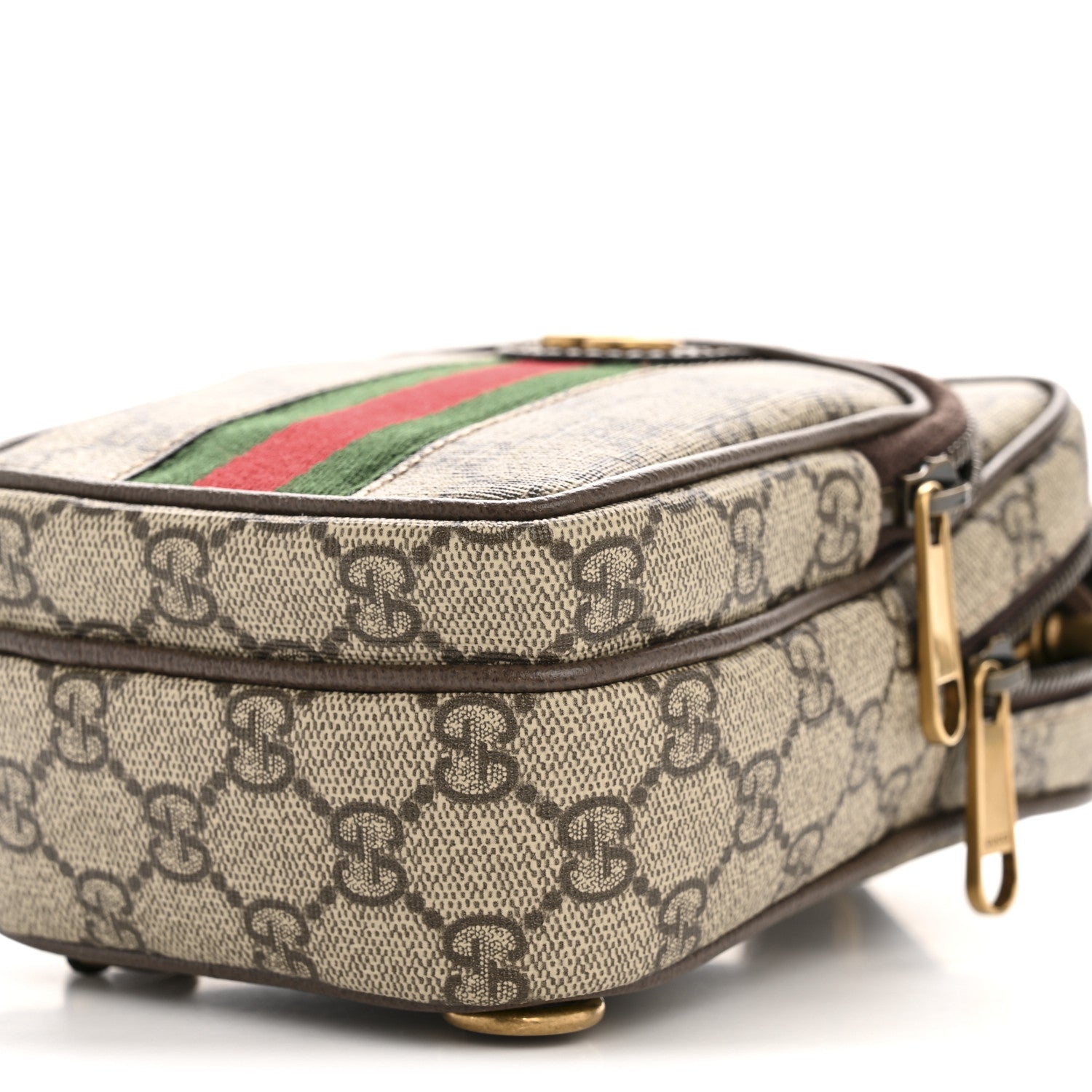 GG Supreme Monogram Web Mini Ophidia Messenger Brown