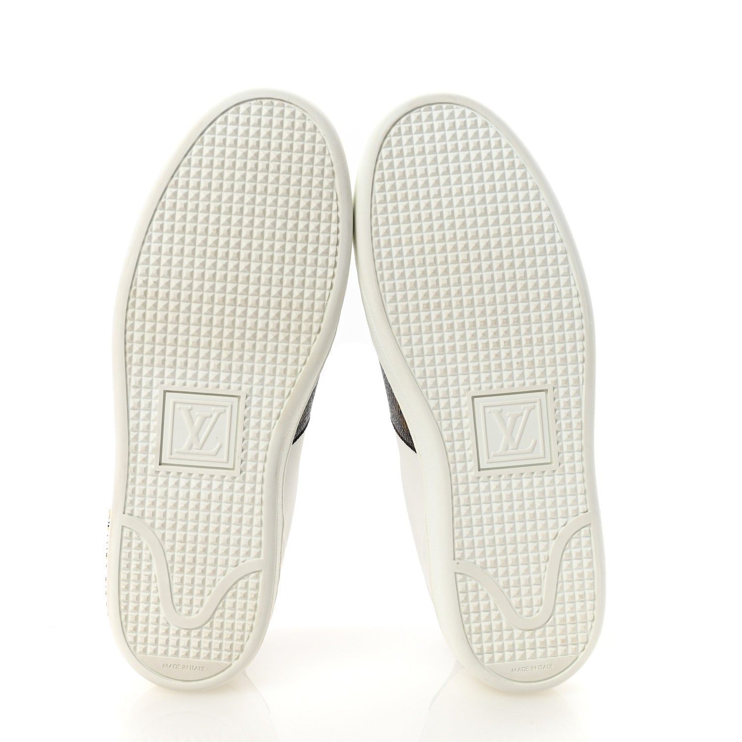Calfskin Monogram Stud Front Row Sneaker 37 White