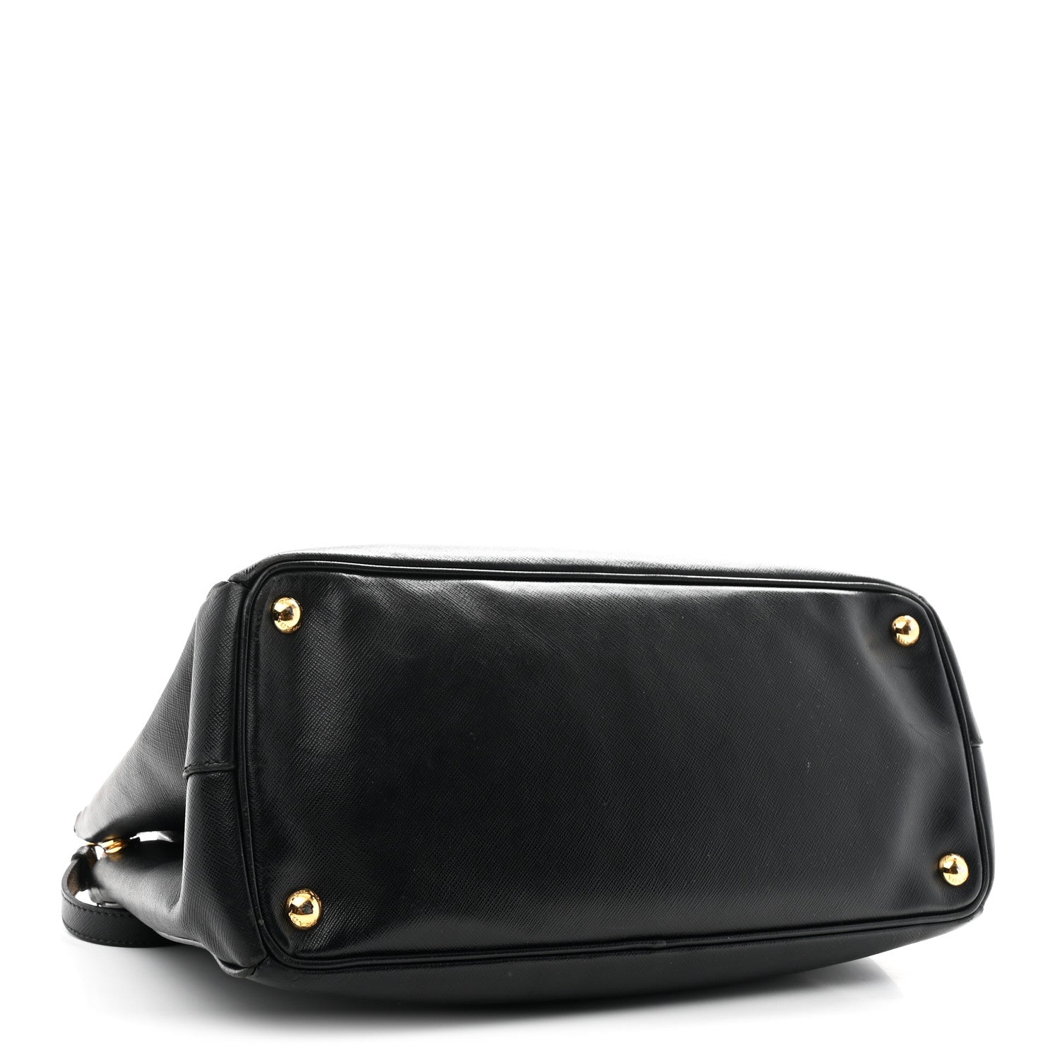 Saffiano Medium Galleria Double Zip Tote Black