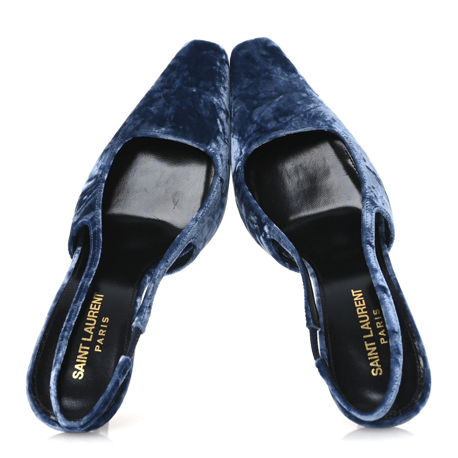 Velluto Mastrop Tom 90 Dream Slingback Pumps 37 Denim